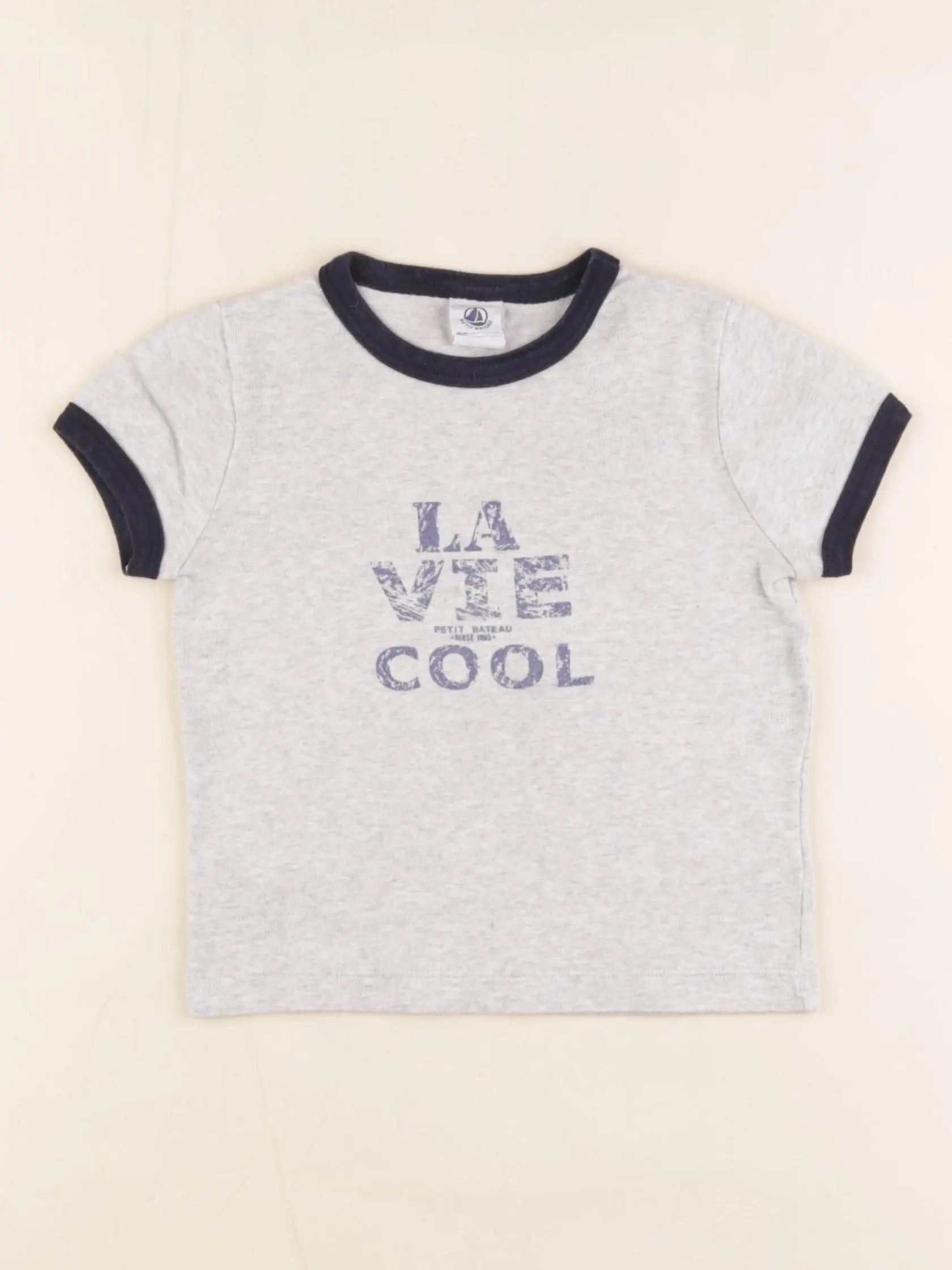 Petit Bateau - tee-shirt gris - 3 ans