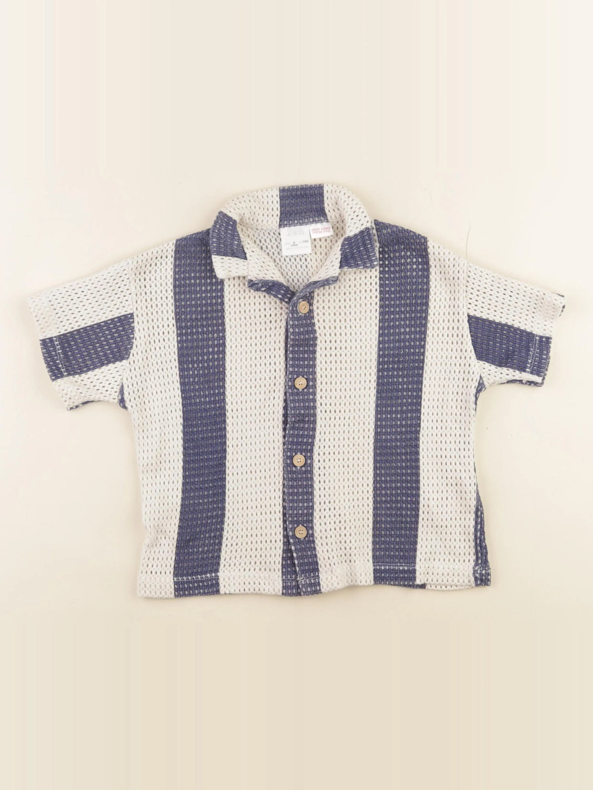 Zara - chemise blanc, bleu - 4 ans