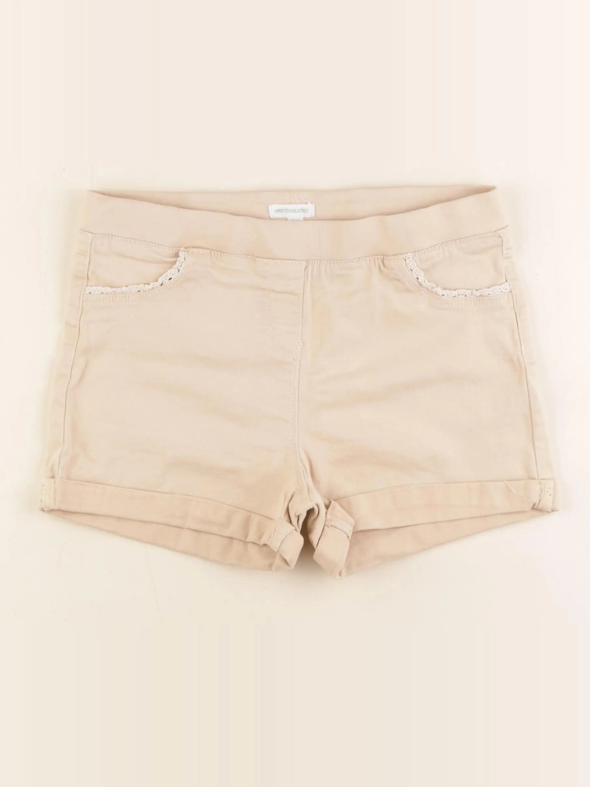 Vertbaudet - short beige - 12 ans