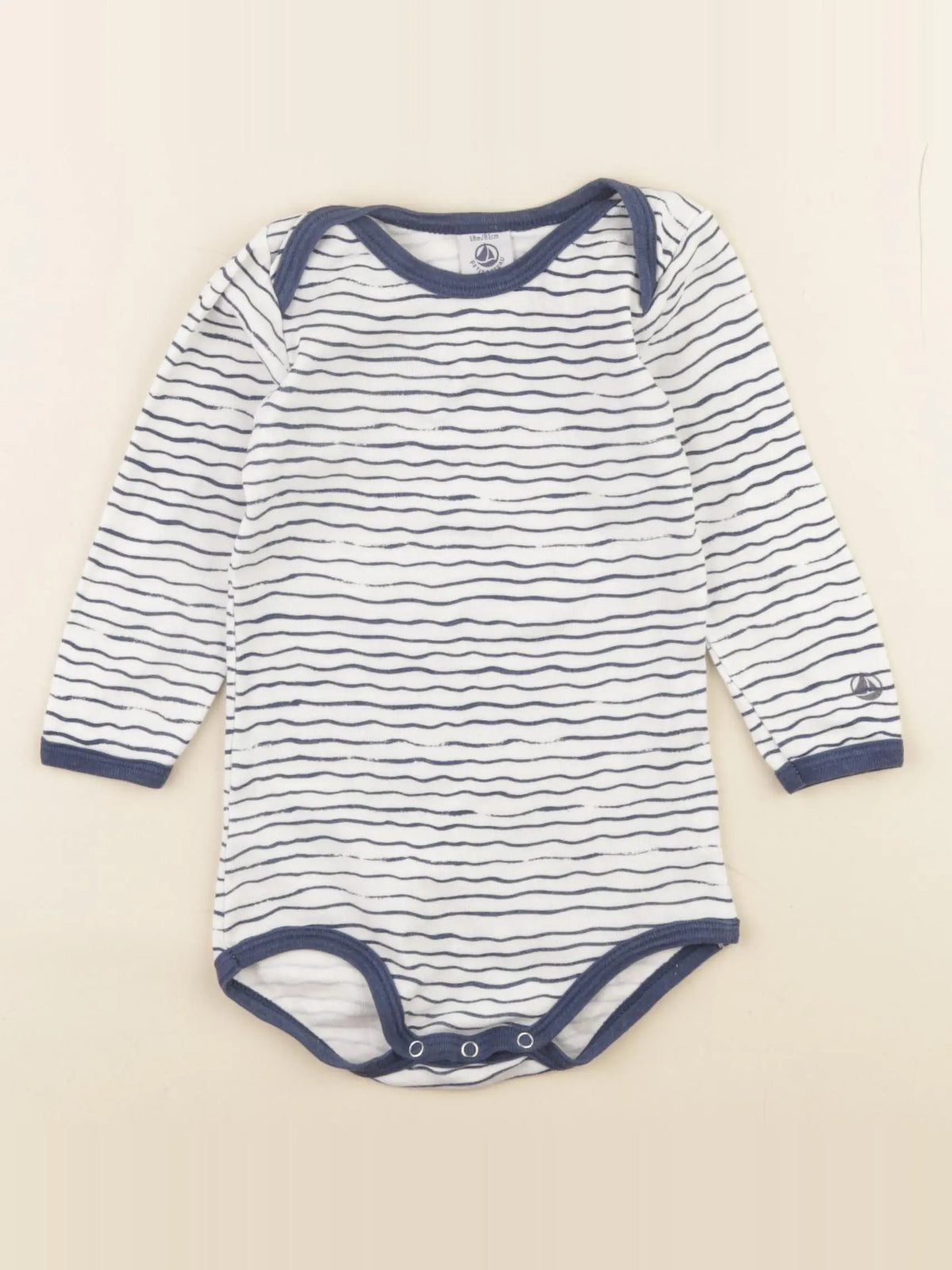 Petit Bateau - body bleu - 18 mois