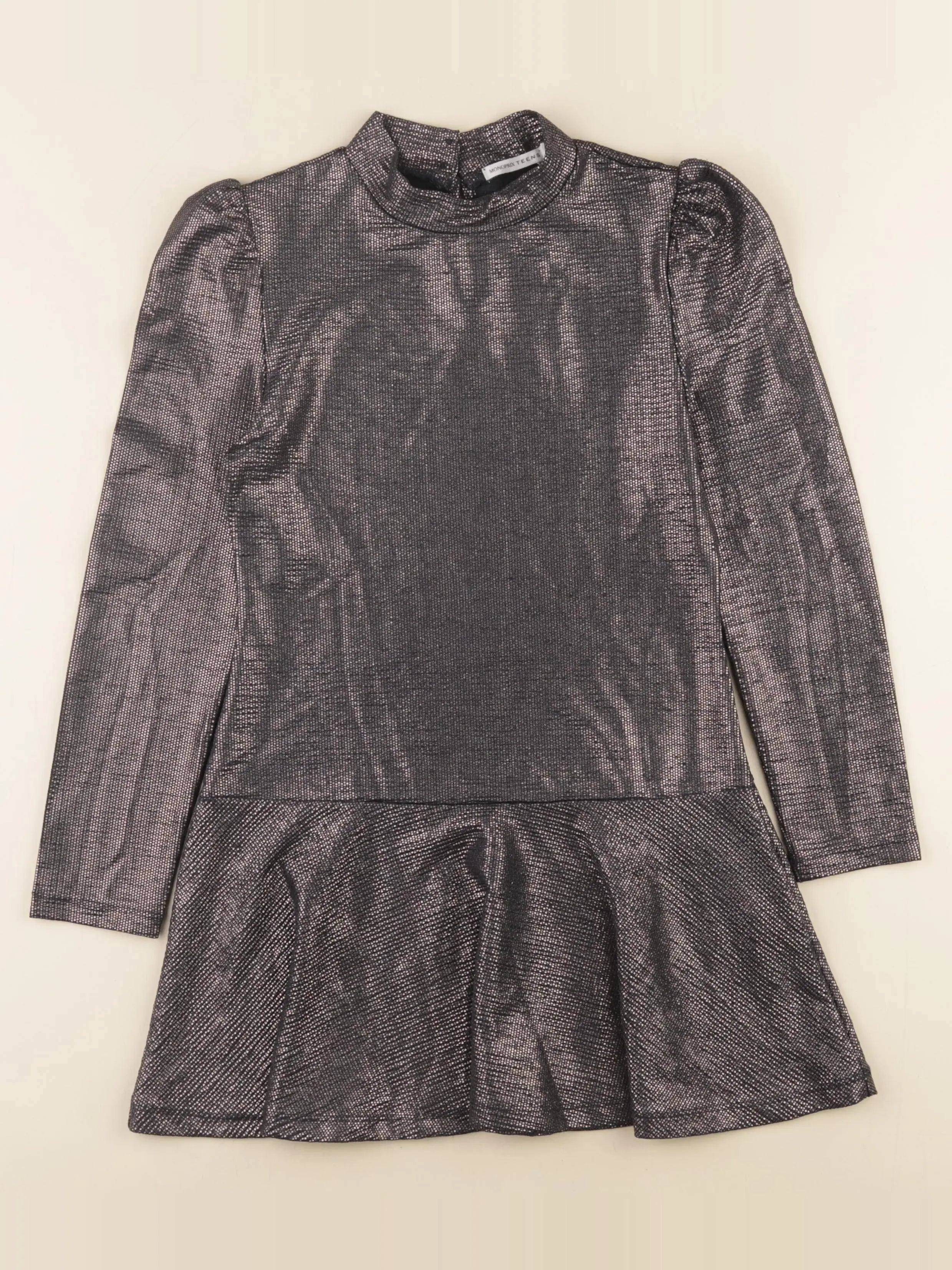 Monoprix - robe bronze, noir - 10 ans