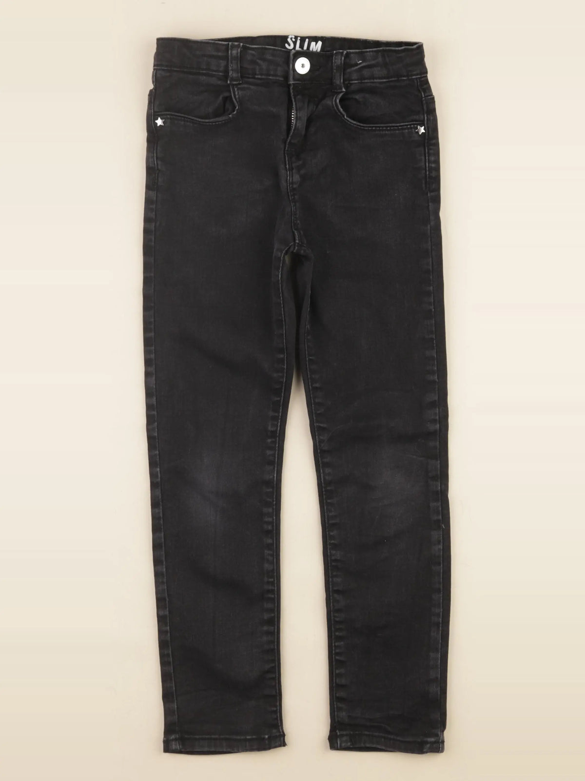 Vertbaudet - jean noir - 7 ans