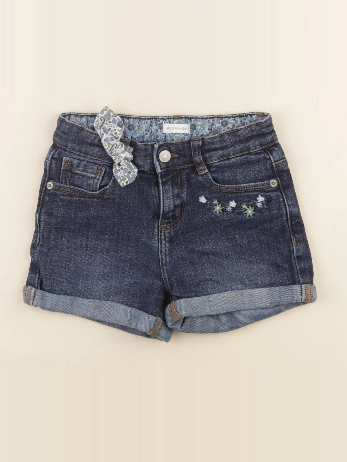 Vertbaudet - short bleu - 7 ans