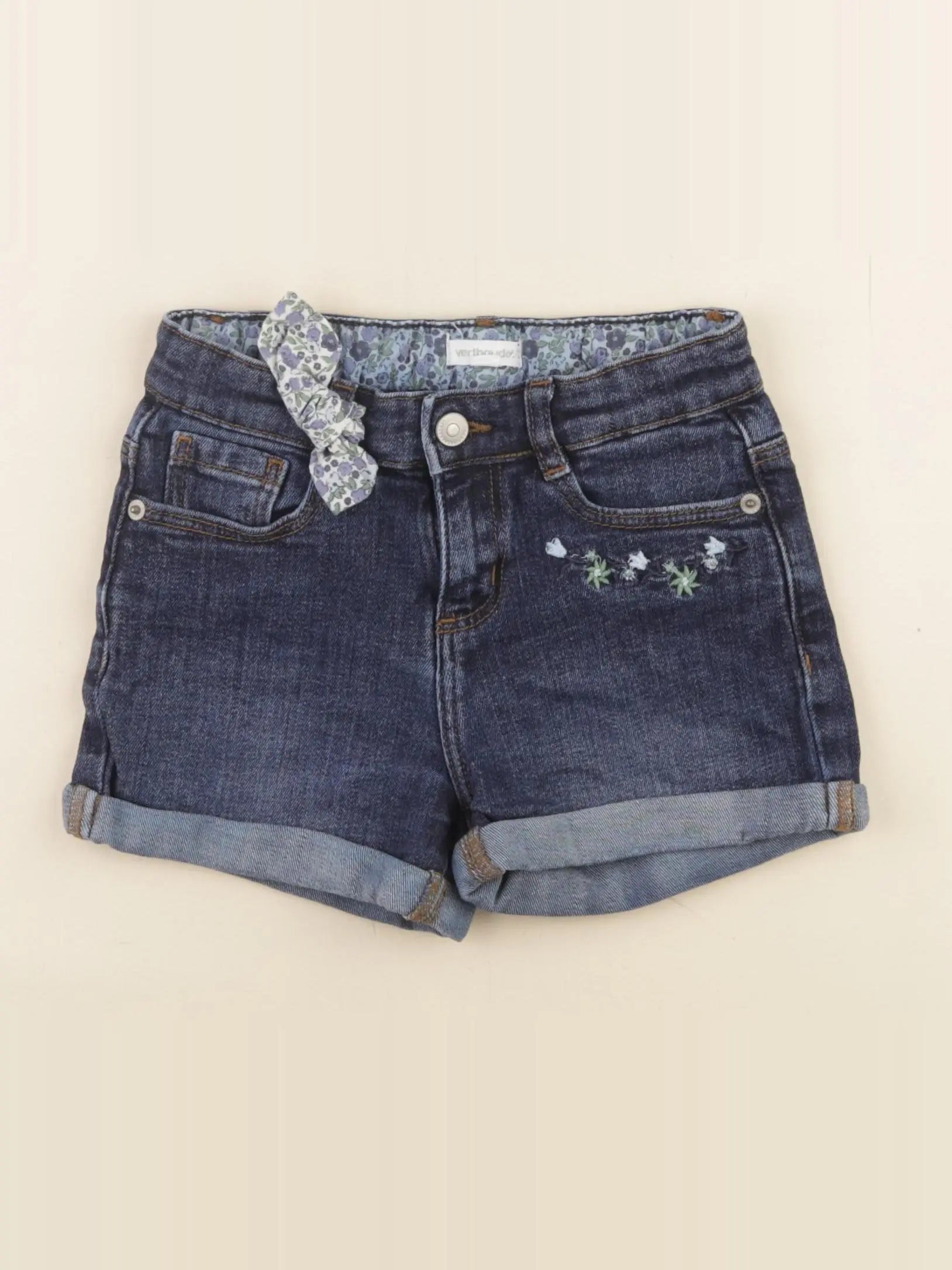 Vertbaudet - short bleu - 7 ans