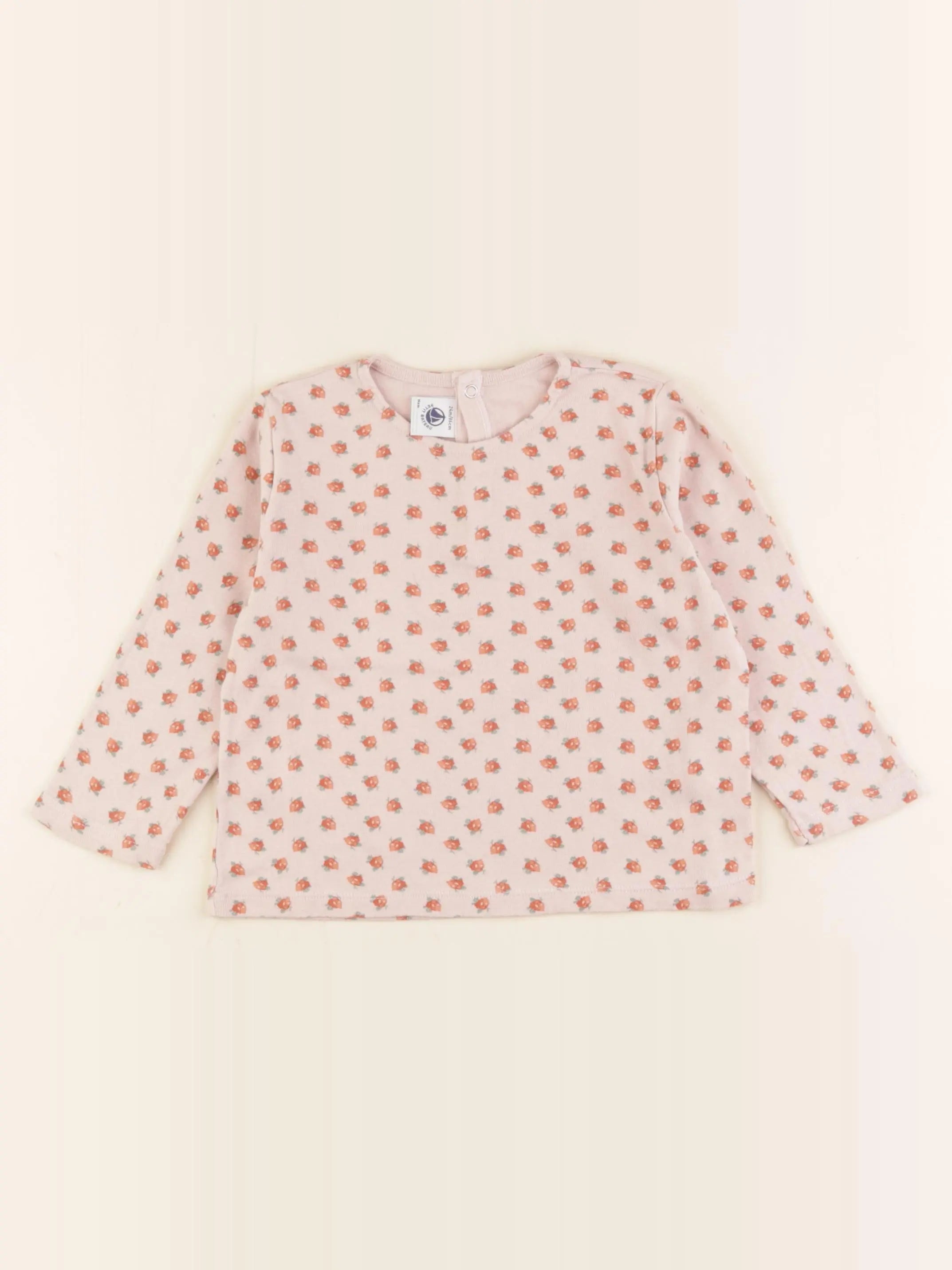 Petit Bateau - tee-shirt rose - 24 mois