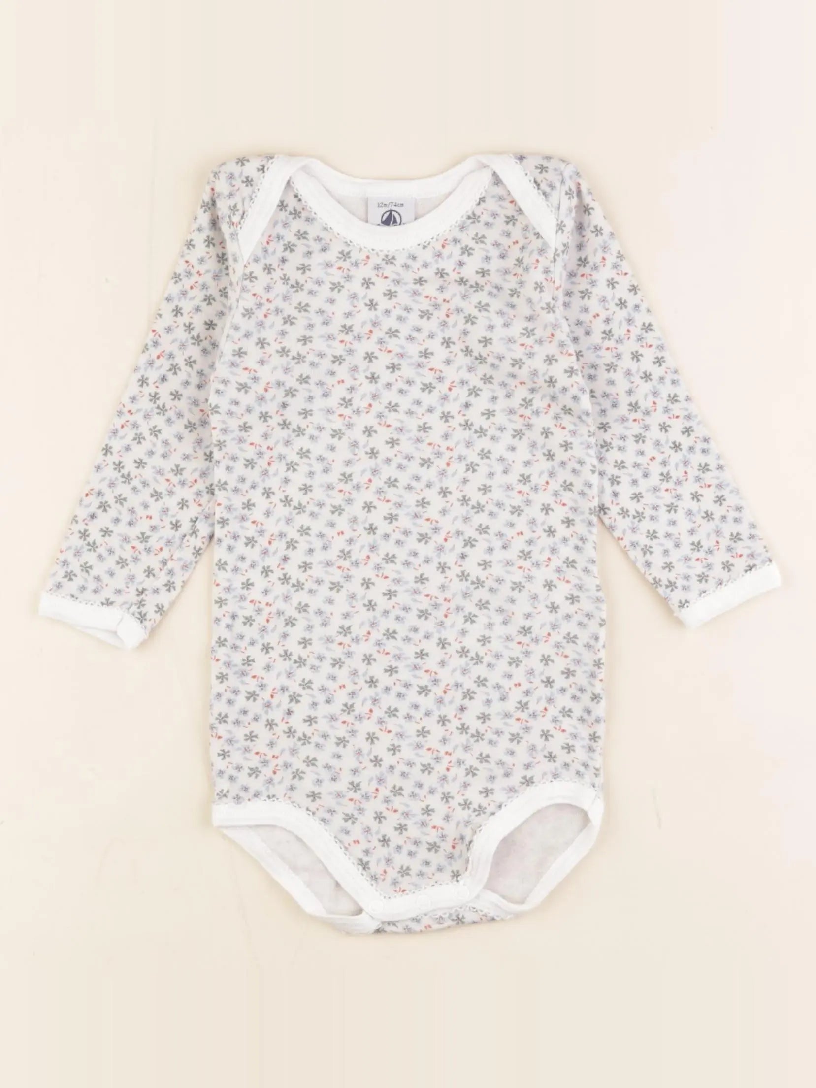 Petit Bateau - body blanc, multicolore - 12 mois