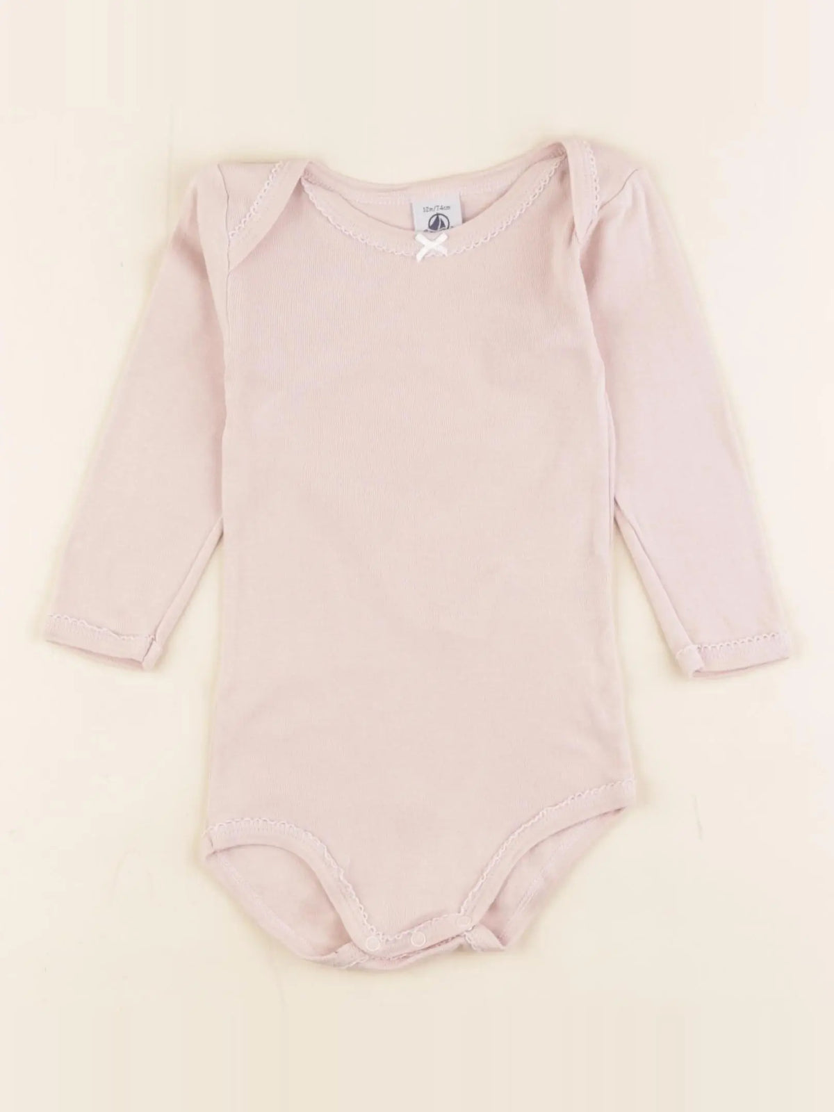 Petit Bateau - body rose - 12 mois