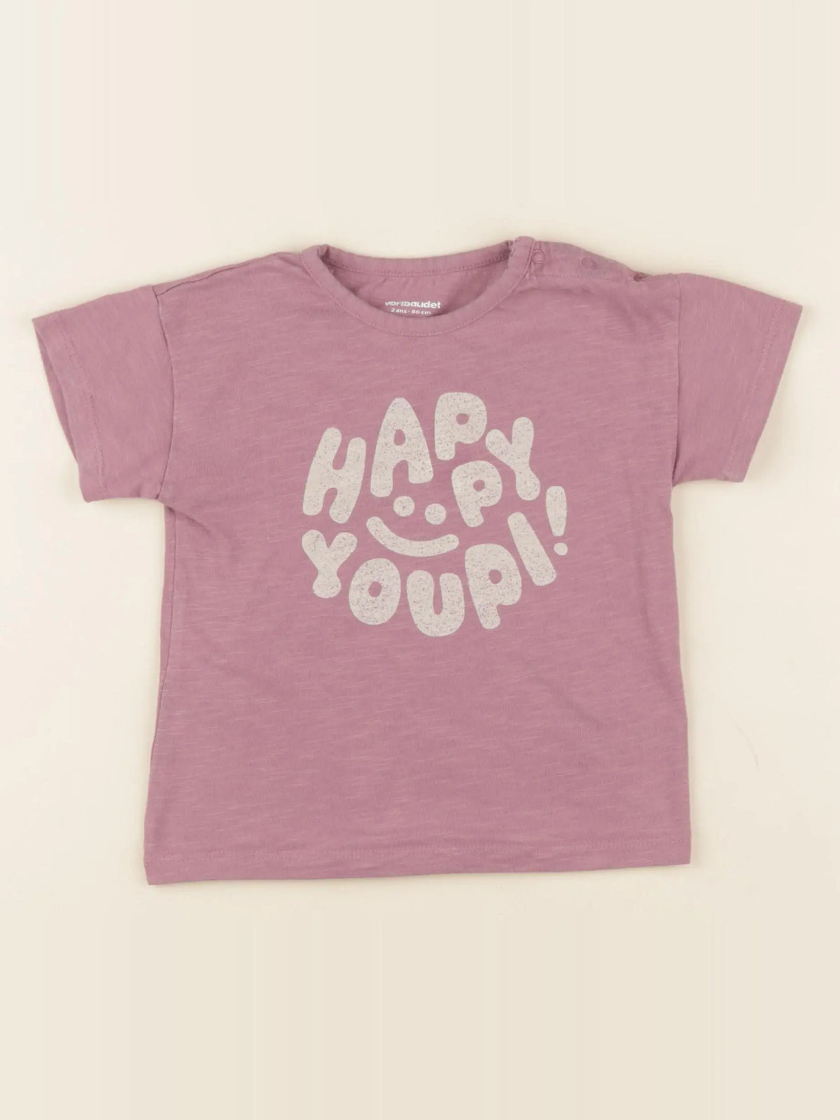 Vertbaudet - tee-shirt violet - 2 ans
