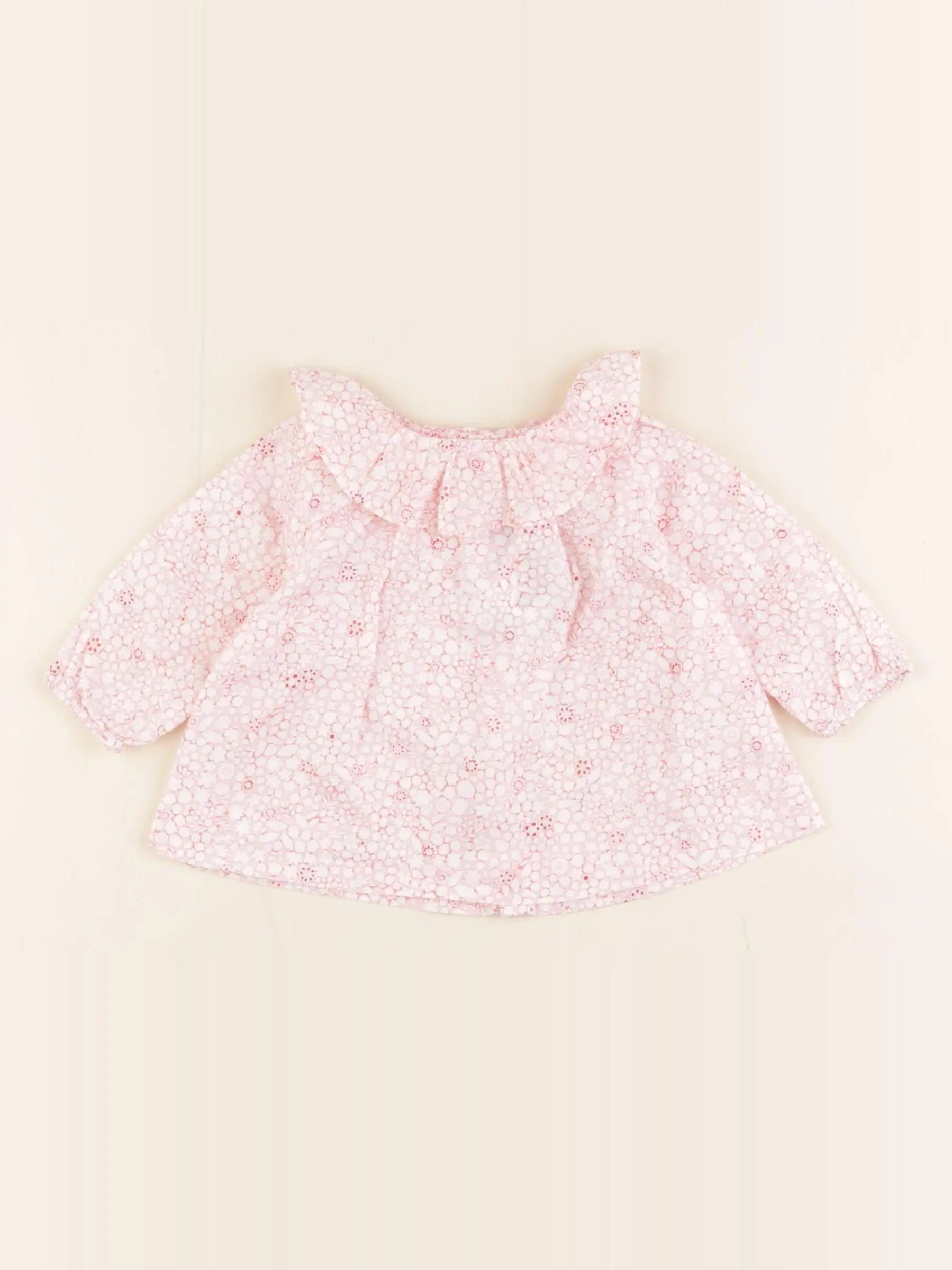 Jacadi - blouse liberty rose - 3 mois