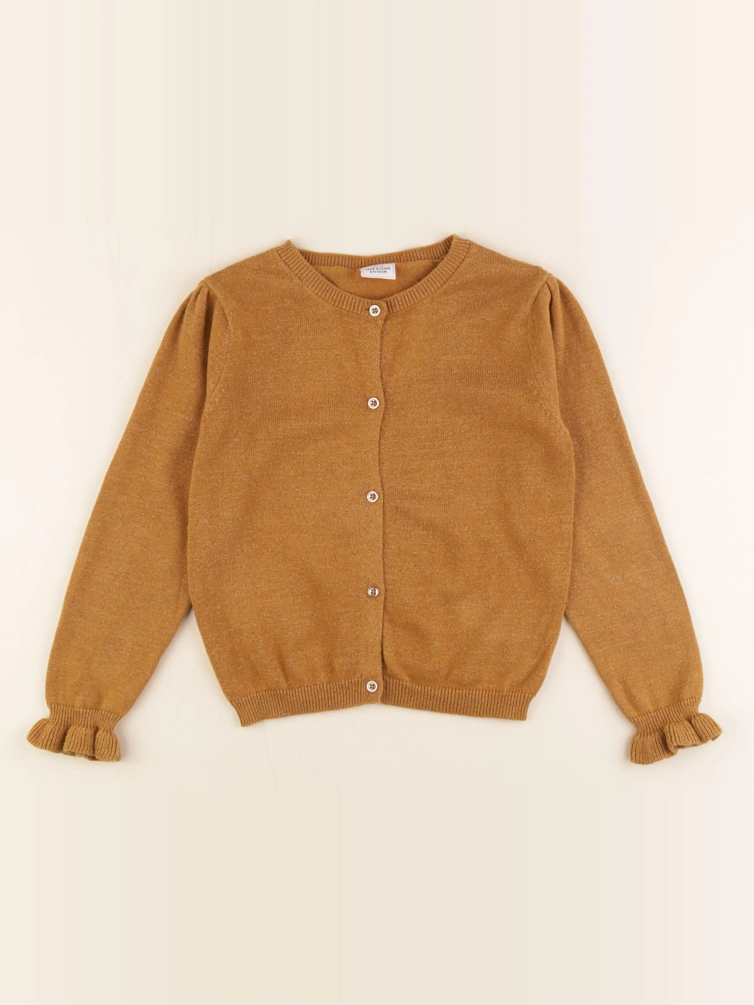 Tape à l'oeil - gilet marron, or - 6 ans