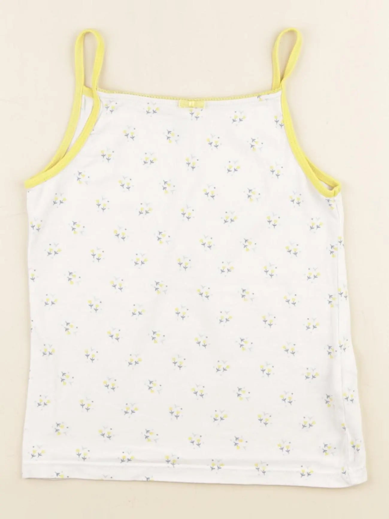 Okaidi - maillot de corps blanc, jaune - 6 ans