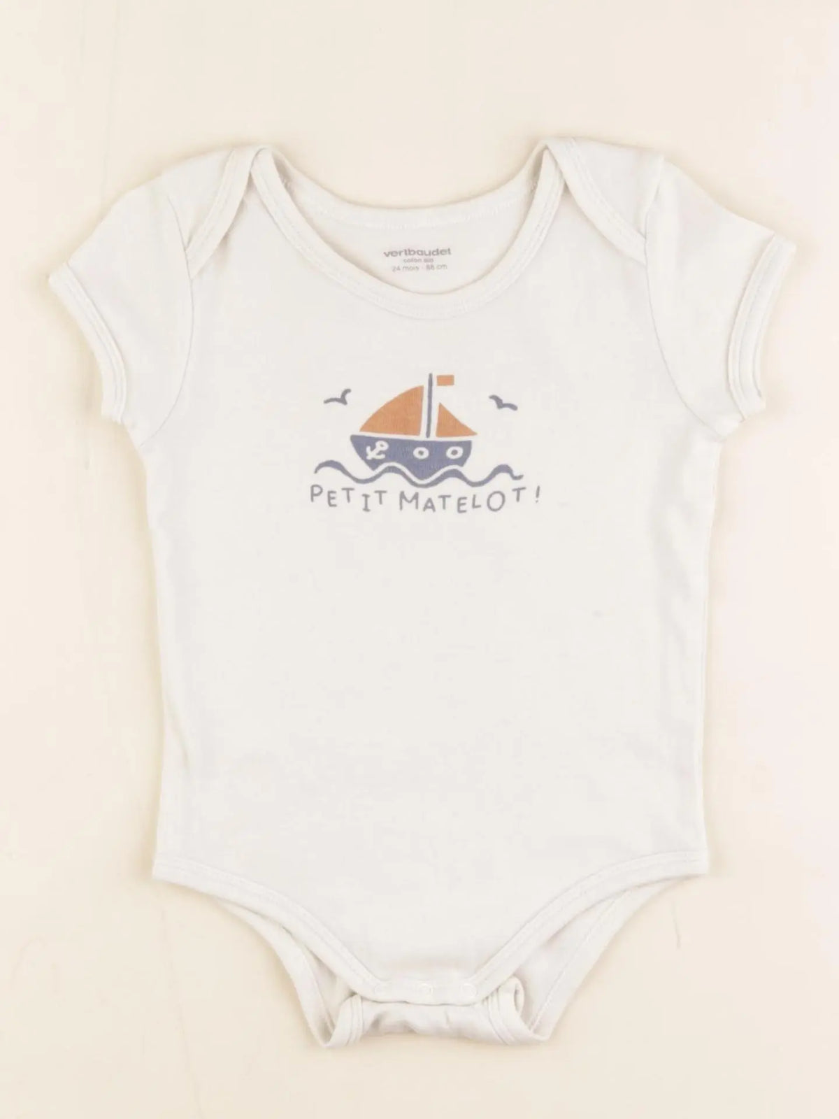 Vertbaudet - body beige - 24 mois