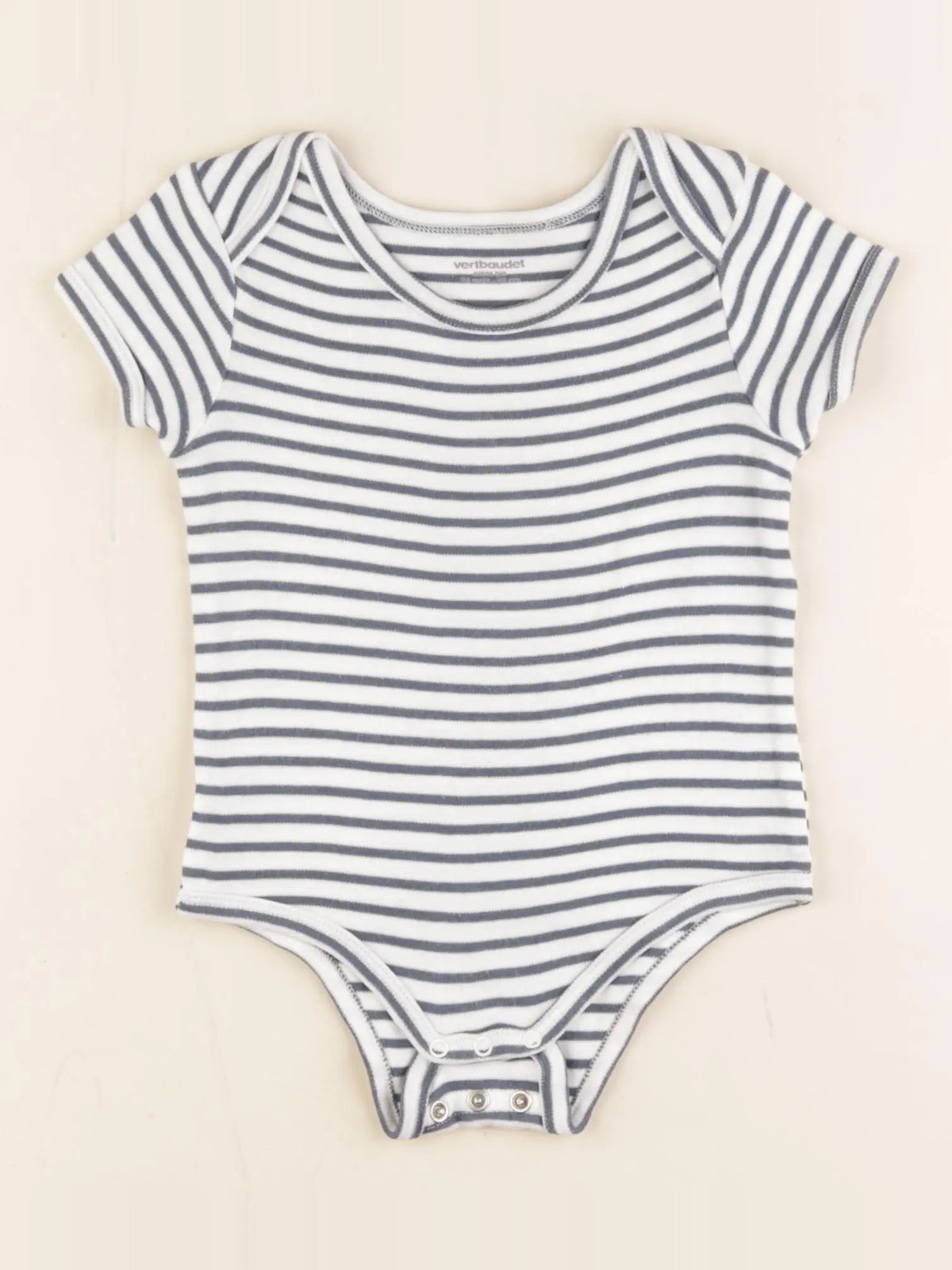 Vertbaudet - body blanc, bleu - 24 mois