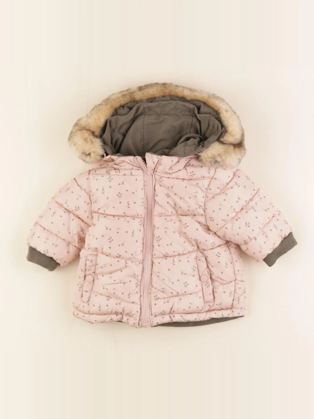 Vertbaudet - doudoune rose - 3 mois