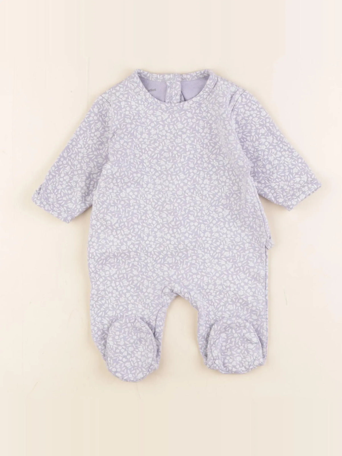 Vertbaudet - pyjama coton violet - 3 mois