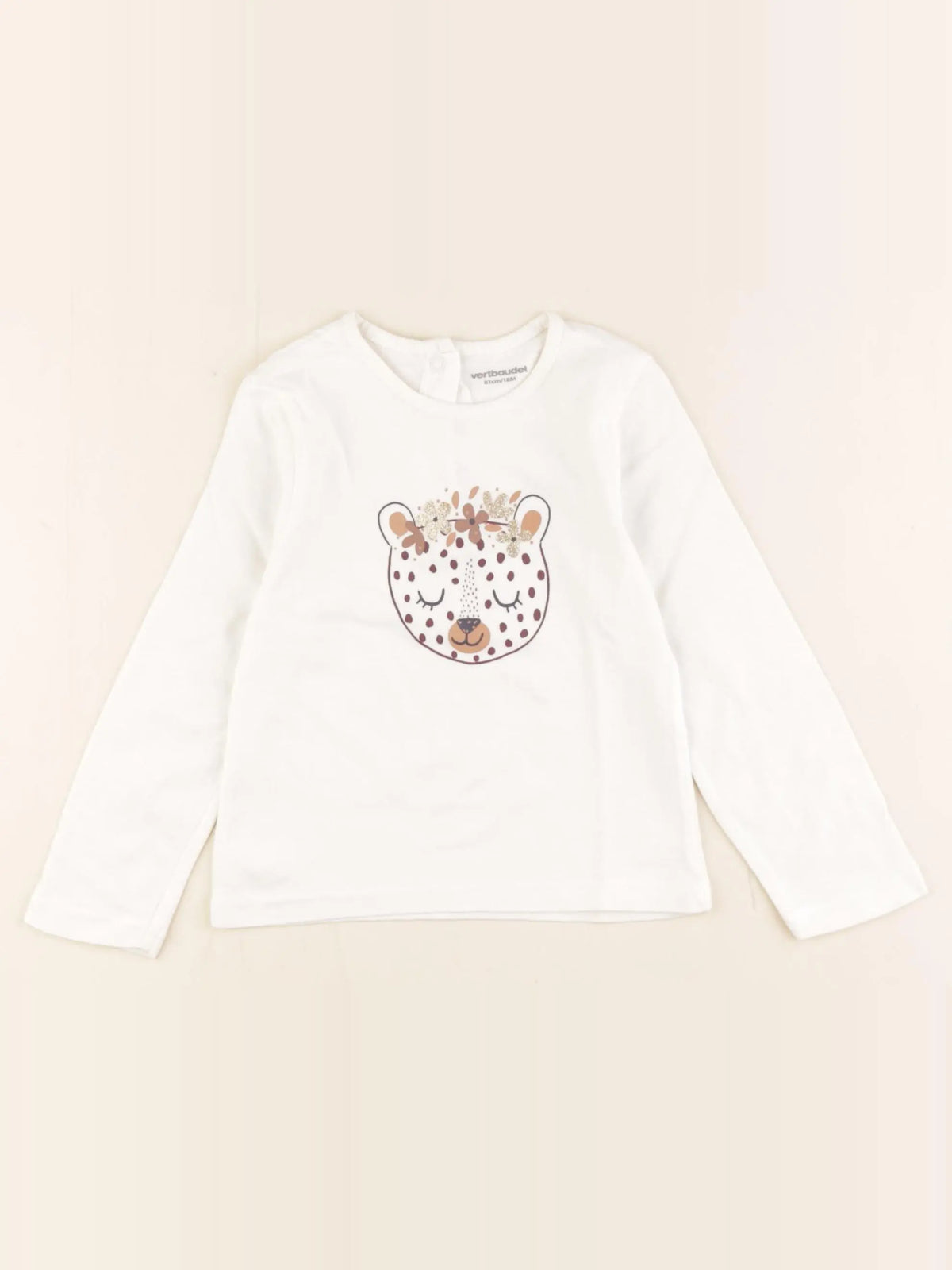 Vertbaudet - tee-shirt blanc - 18 mois