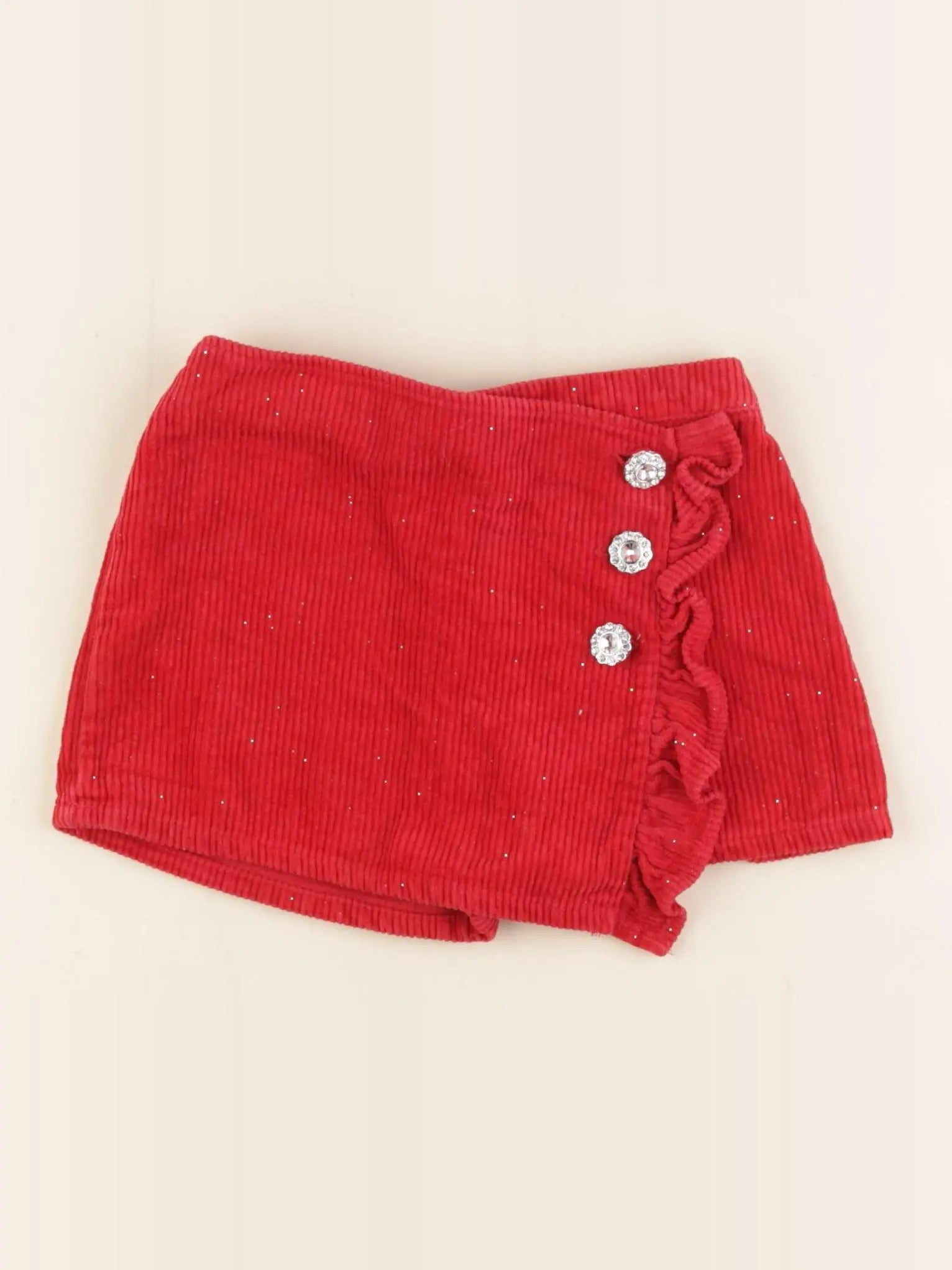 Vertbaudet - jupe short rouge - 3 ans