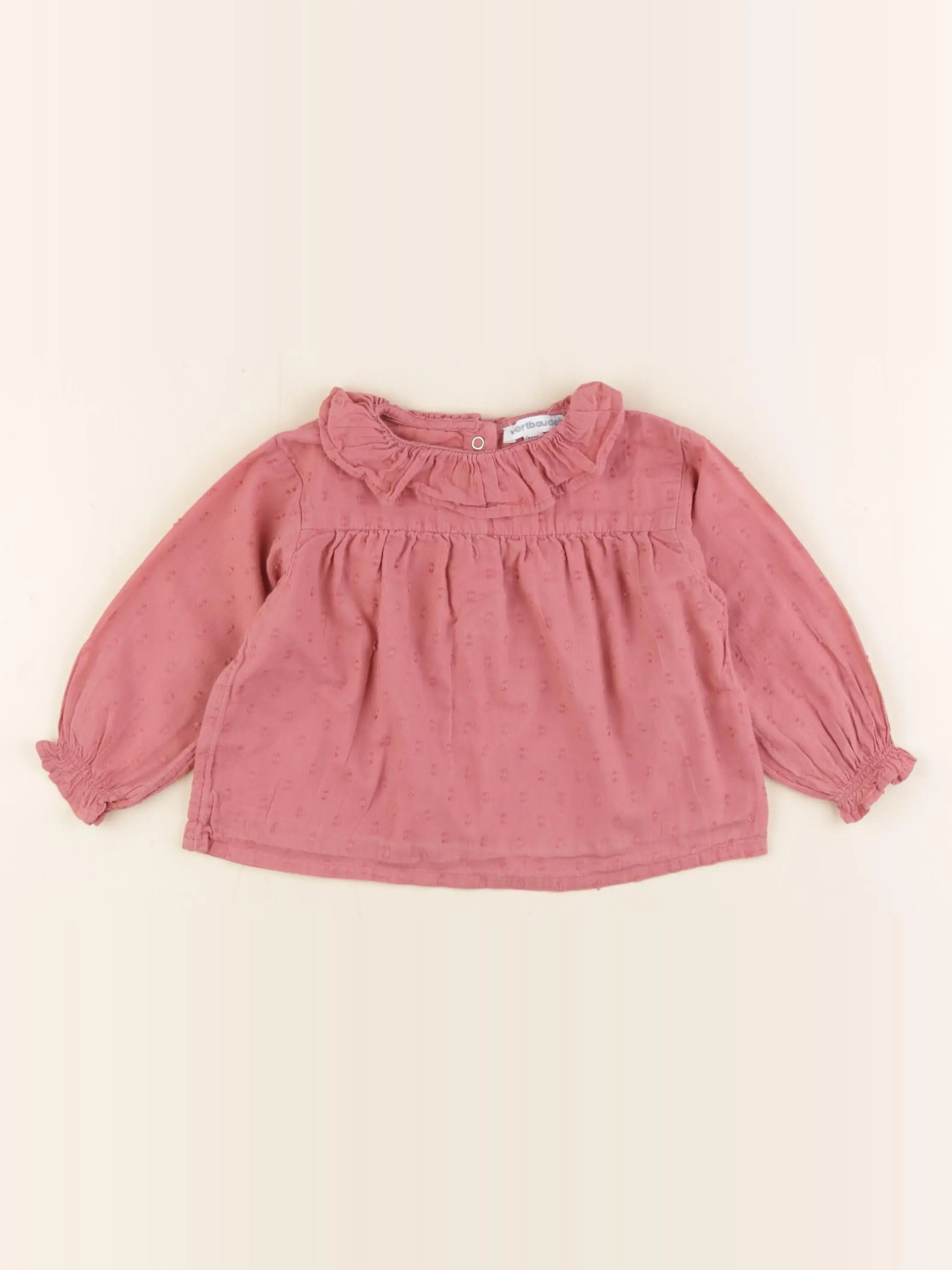 Vertbaudet - blouse rose - 12 mois