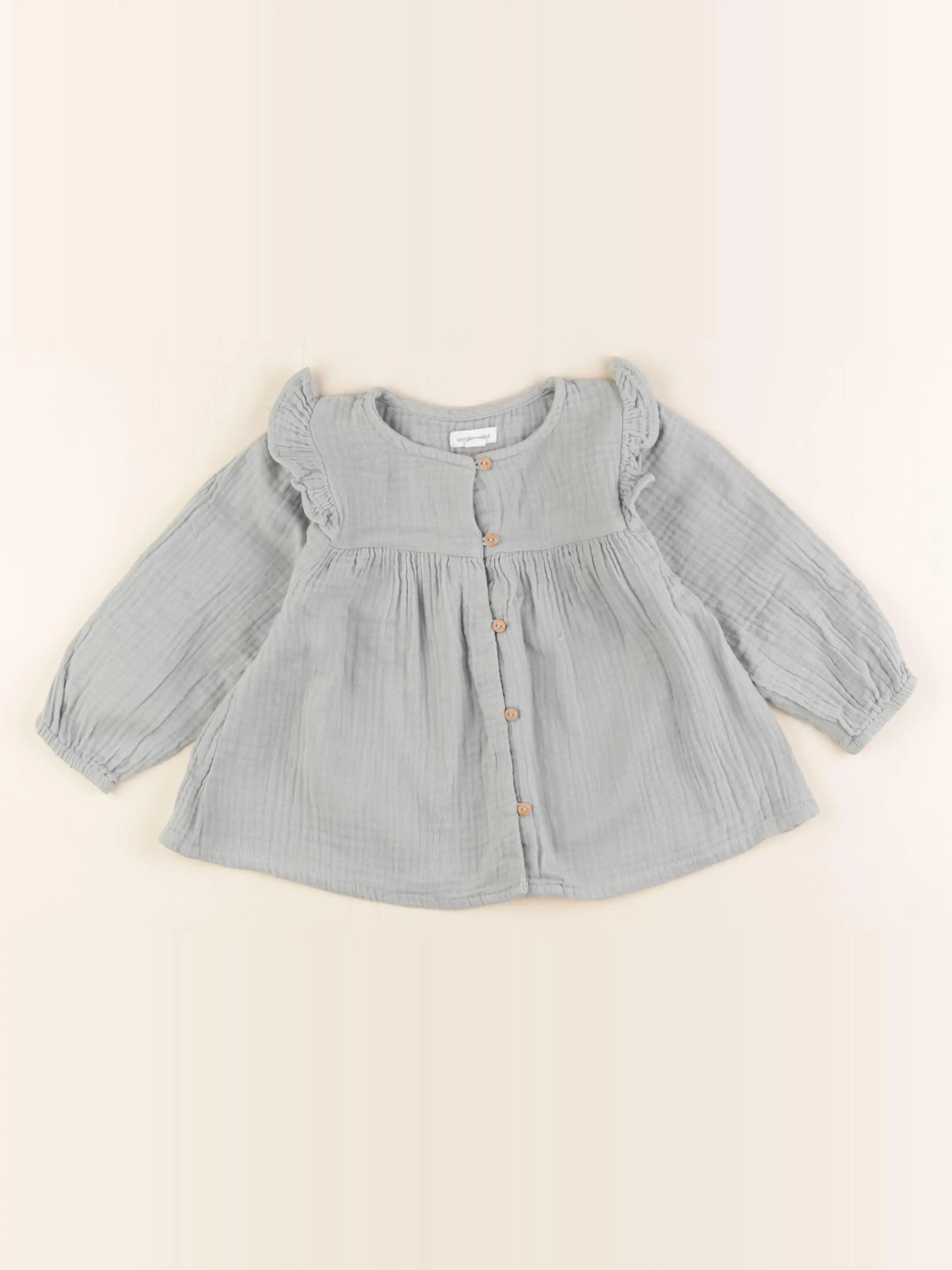 Vertbaudet - blouse vert - 18 mois