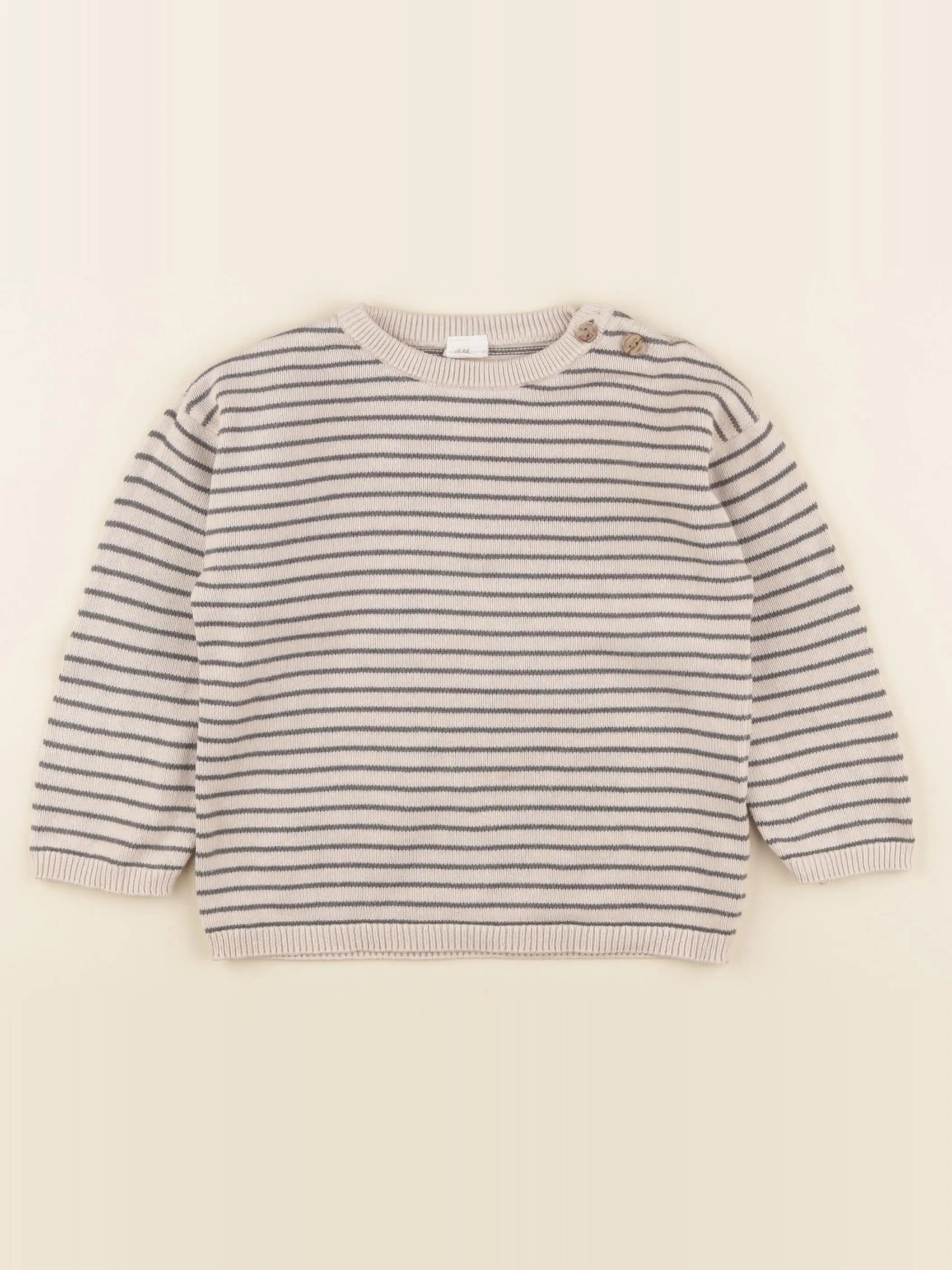 H&M - pull beige - 12/18 mois