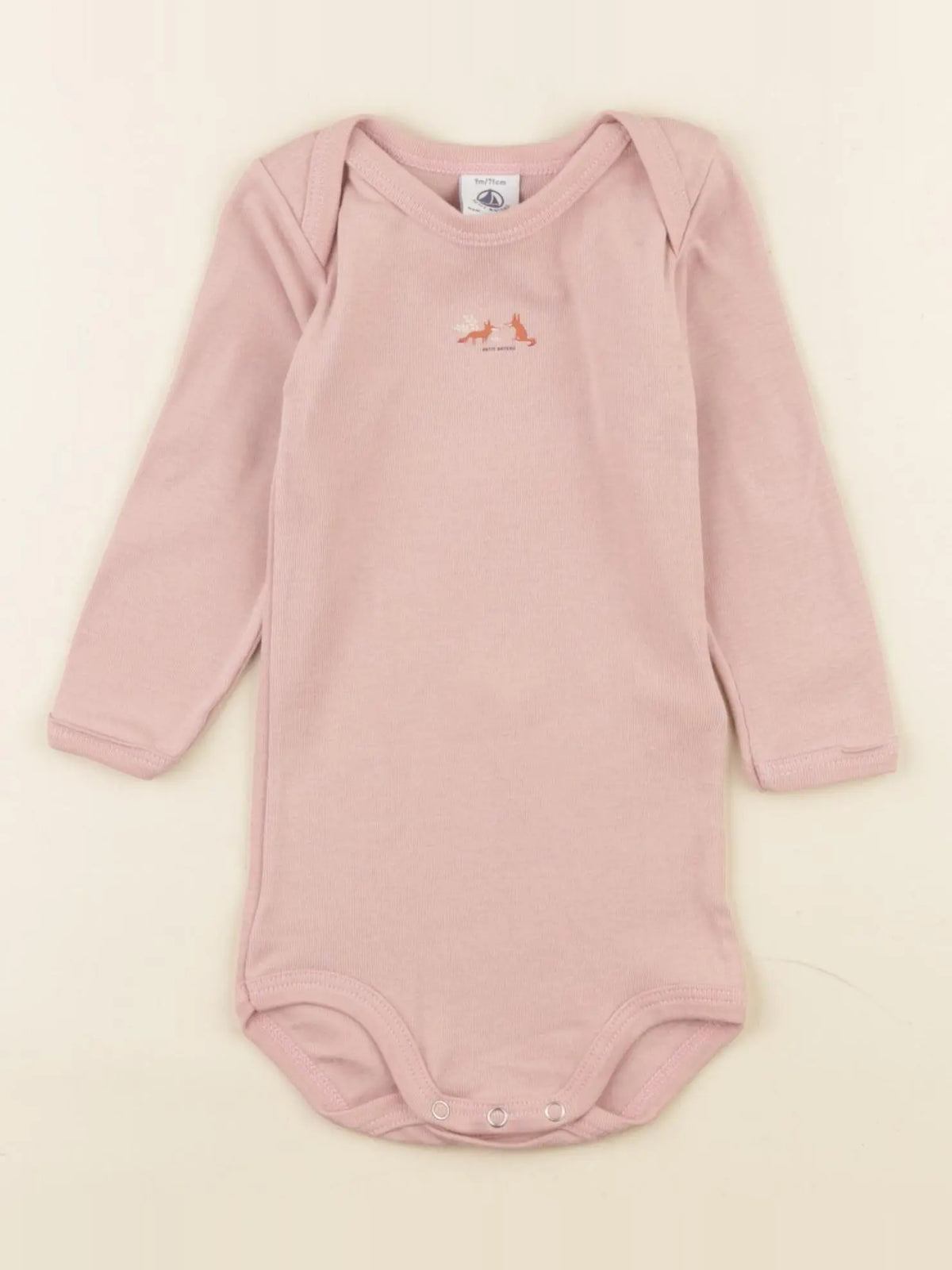 Petit Bateau - body rose - 9 mois