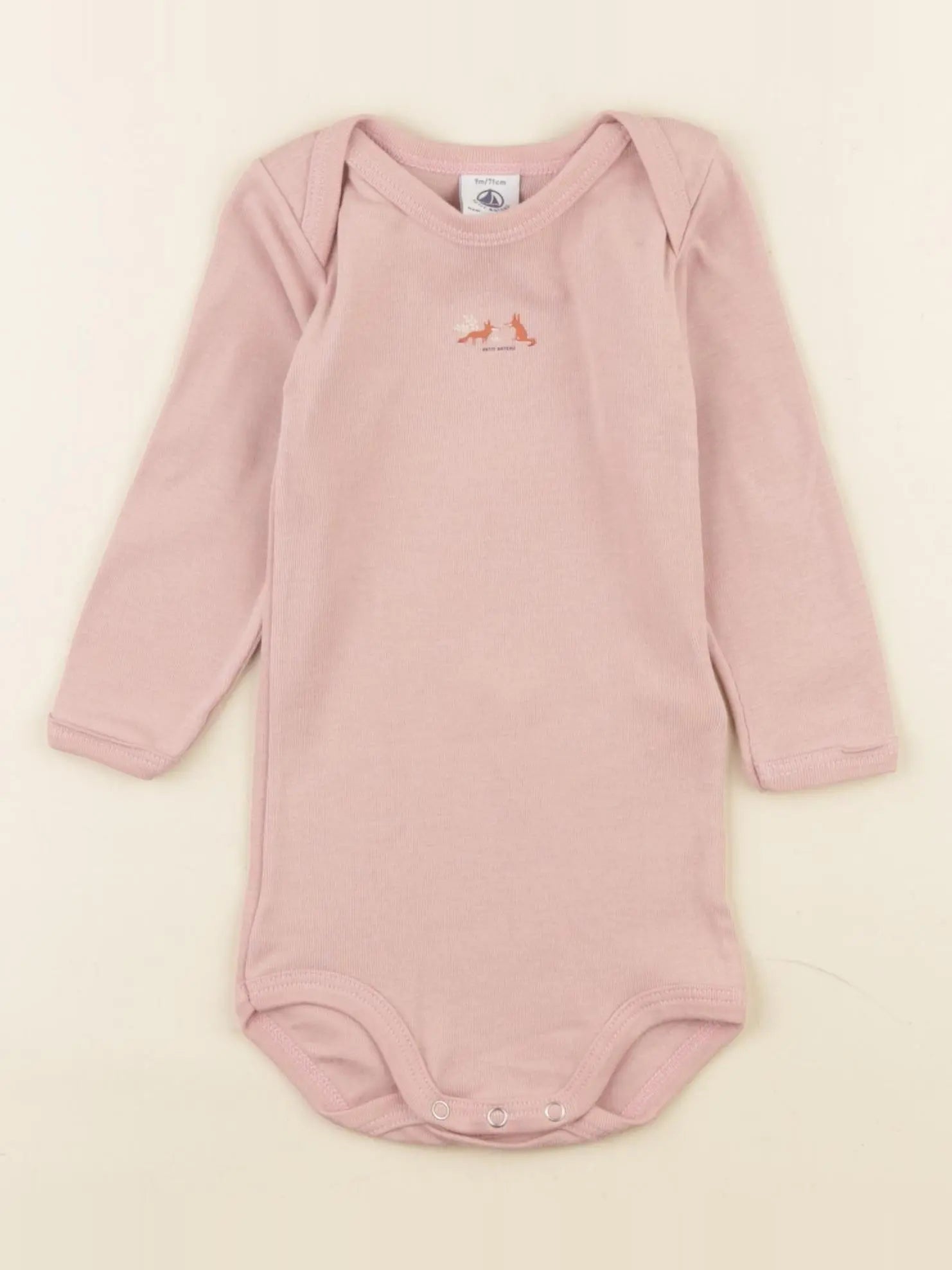 Petit Bateau - body rose - 9 mois