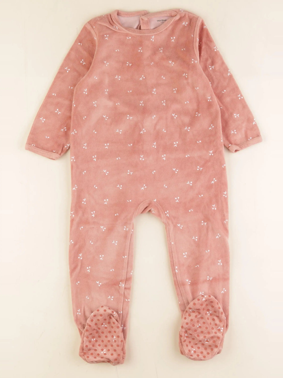 Vertbaudet - pyjama velours rose - 3 ans