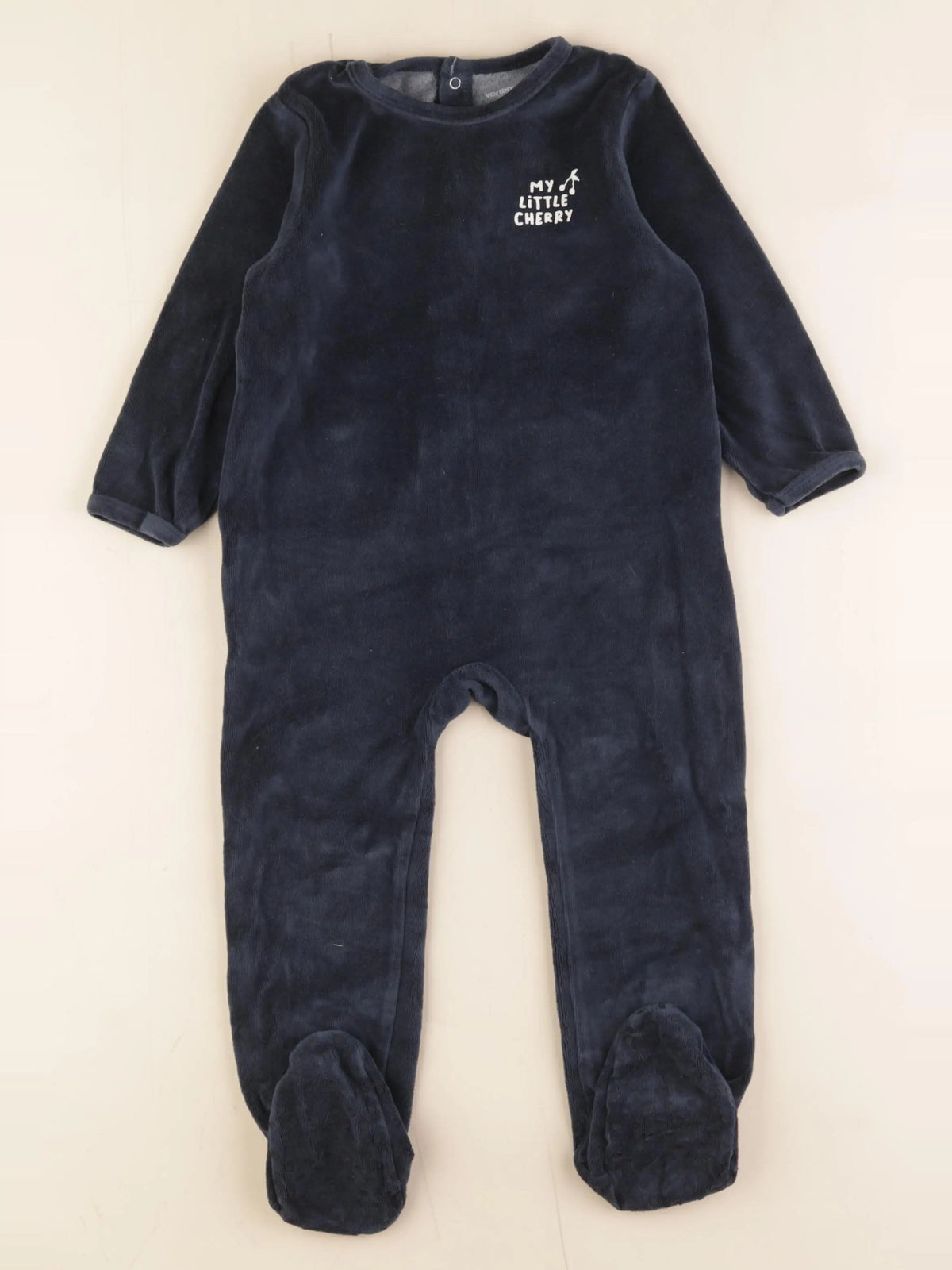 Vertbaudet - pyjama velours bleu - 3 ans