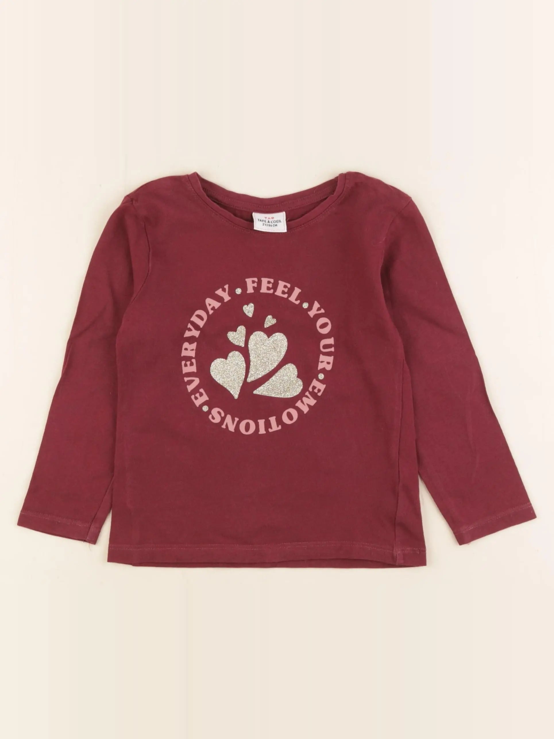 Tape à l'oeil - tee-shirt rouge - 2 ans