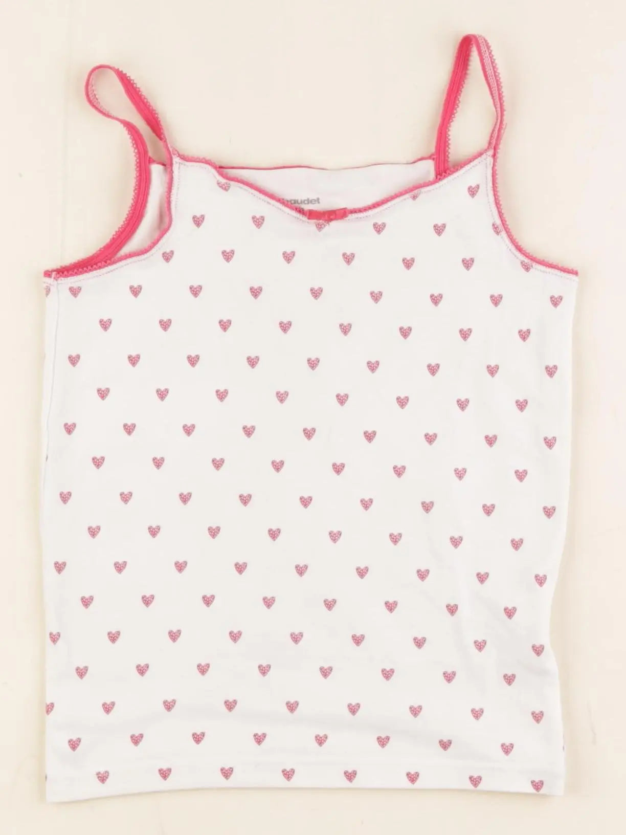 Vertbaudet - maillot de corps blanc, rose - 4 ans