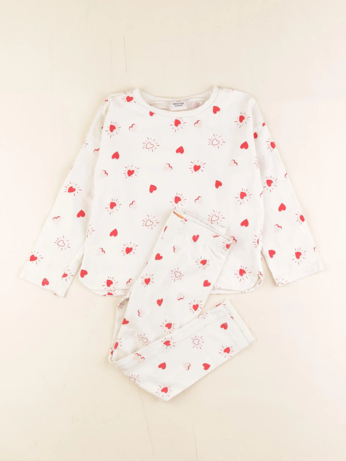 Tape à l'oeil - pyjama coton blanc, rouge - 4 ans