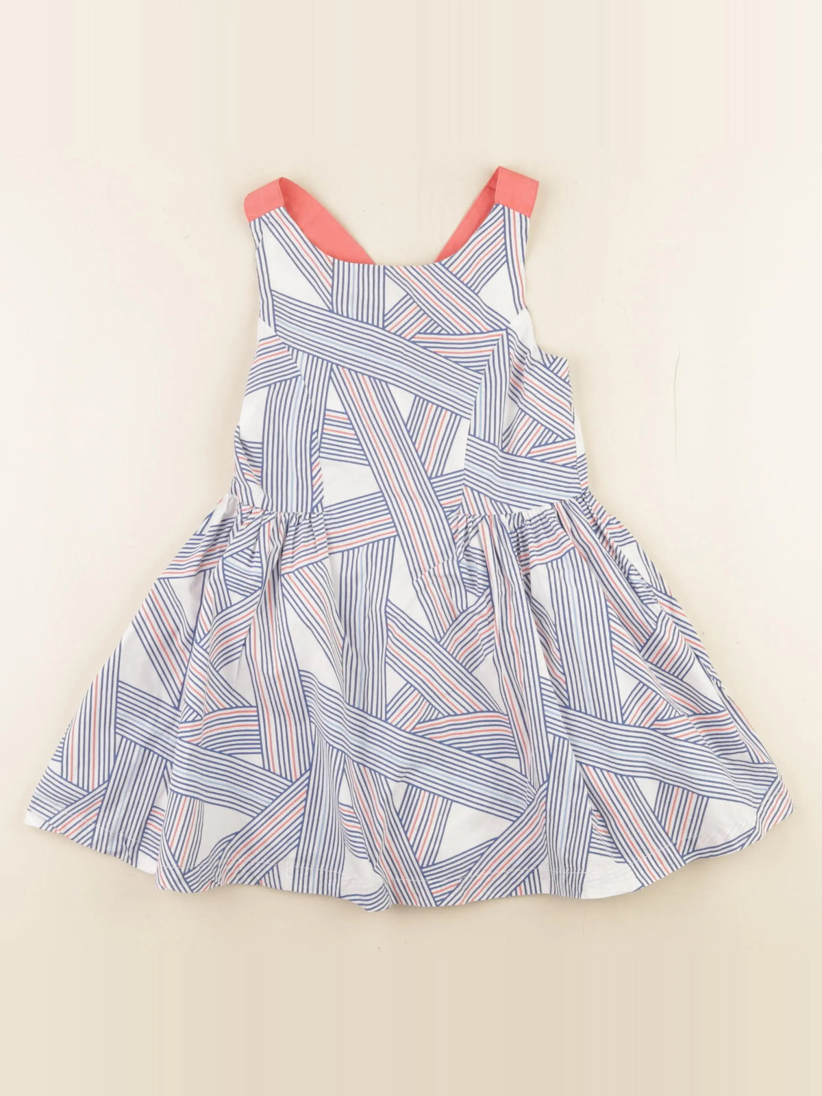 Okaidi - robe blanc, bleu - 5 ans