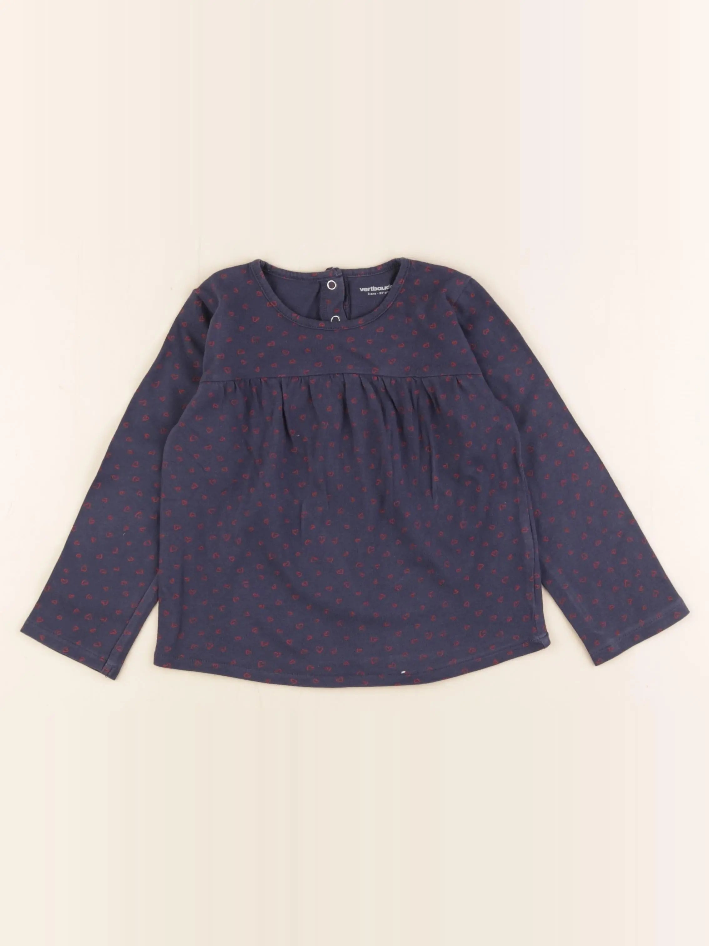Vertbaudet - tee-shirt bleu - 3 ans