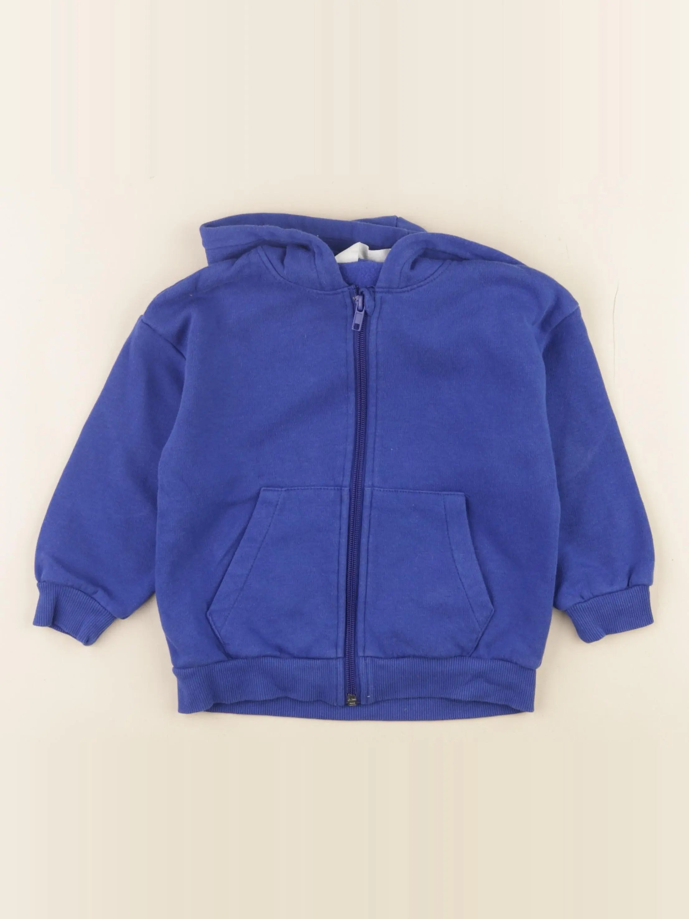 H&M - sweat bleu - 2/4 ans