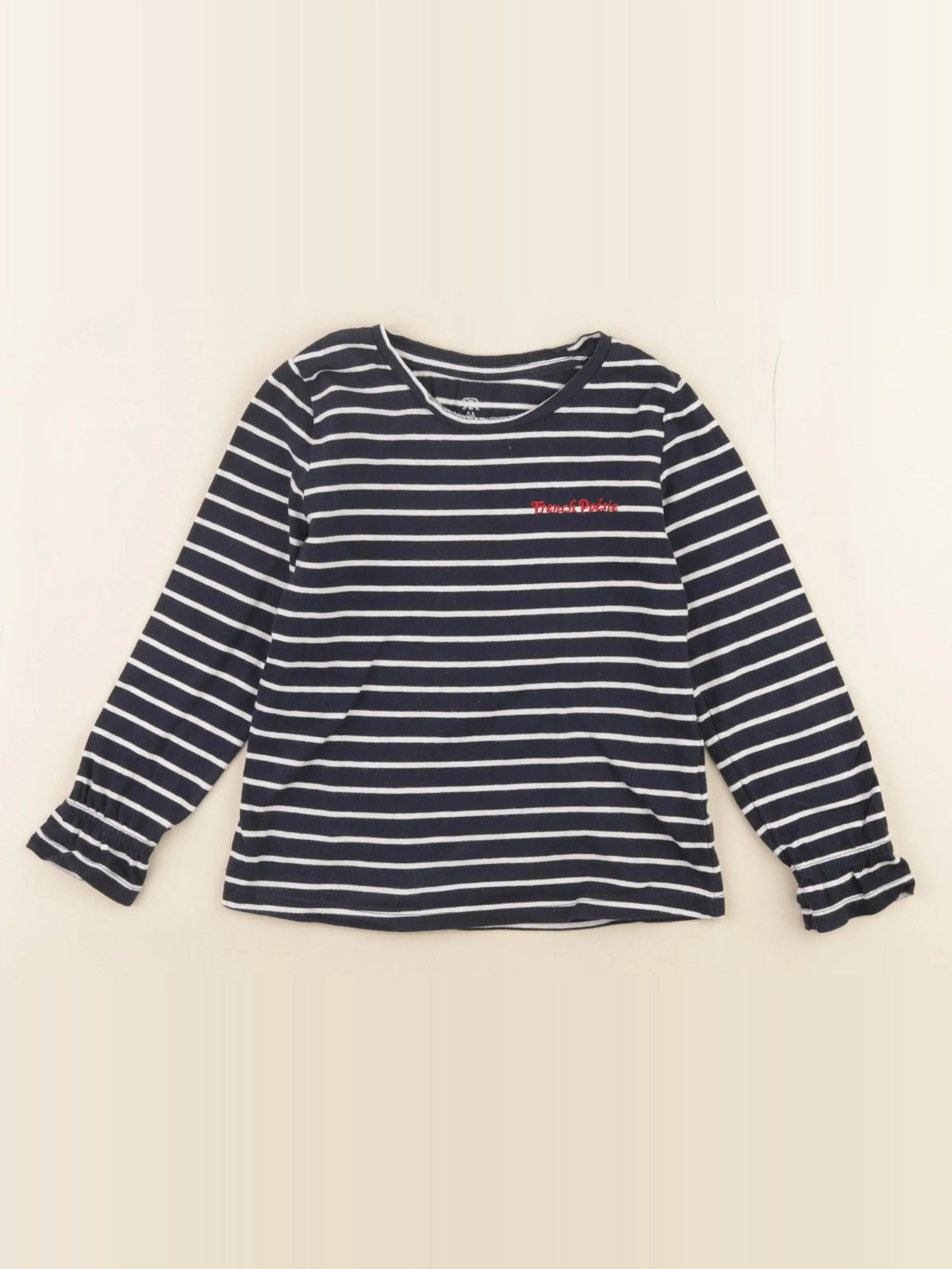 La Redoute - tee-shirt blanc, bleu - 5 ans
