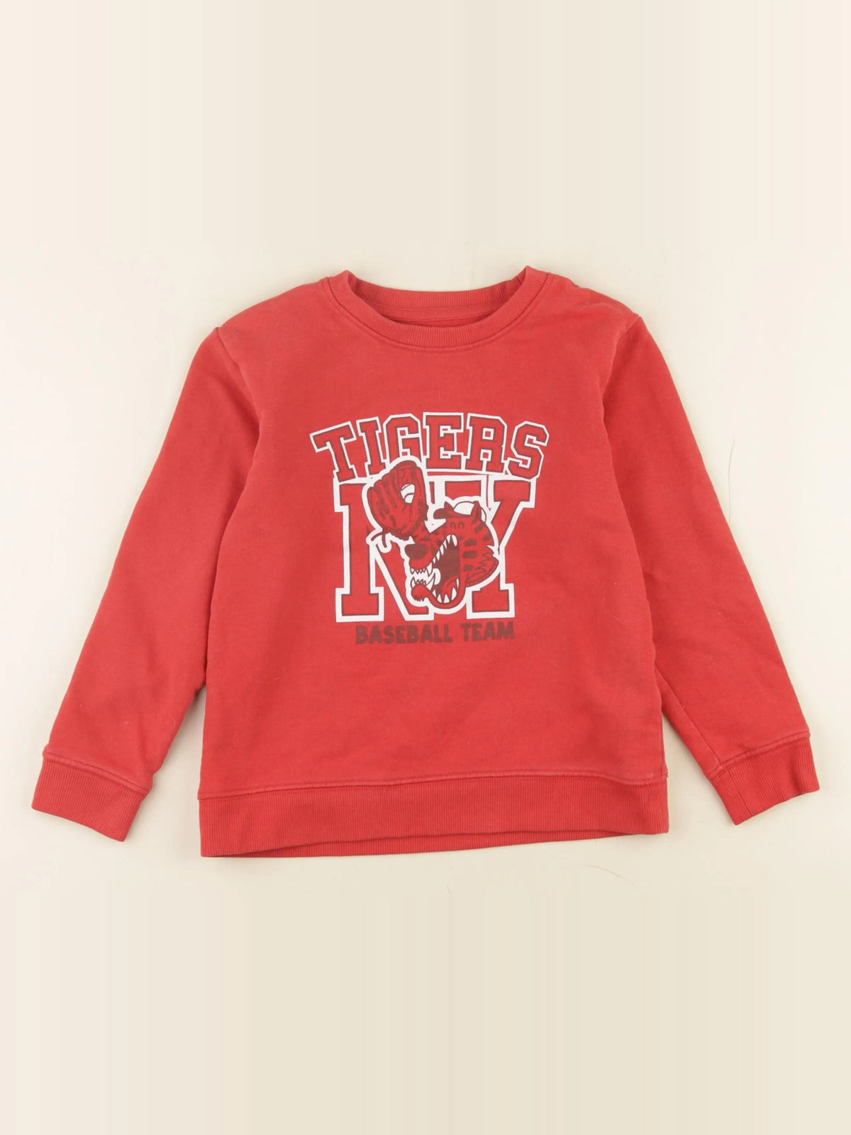 Vertbaudet - sweat rouge - 8 ans