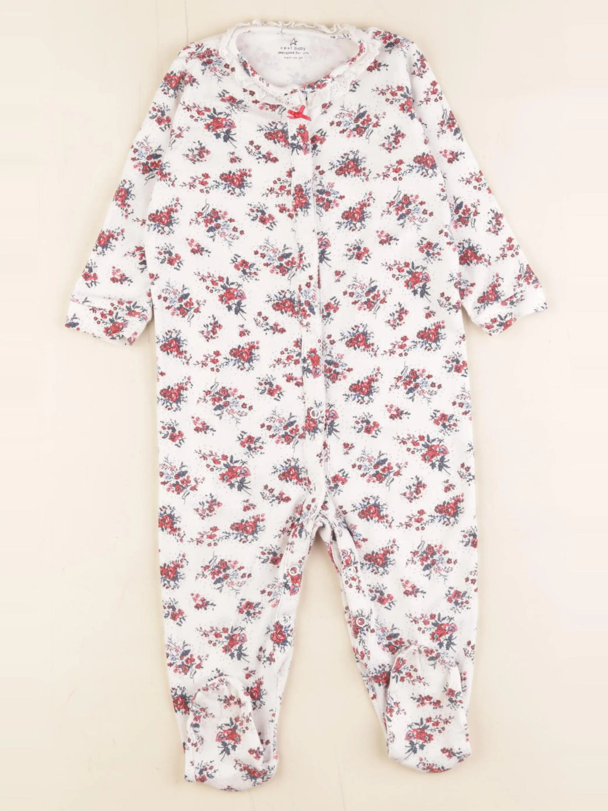 Next - pyjama coton blanc, rouge - 36 mois
