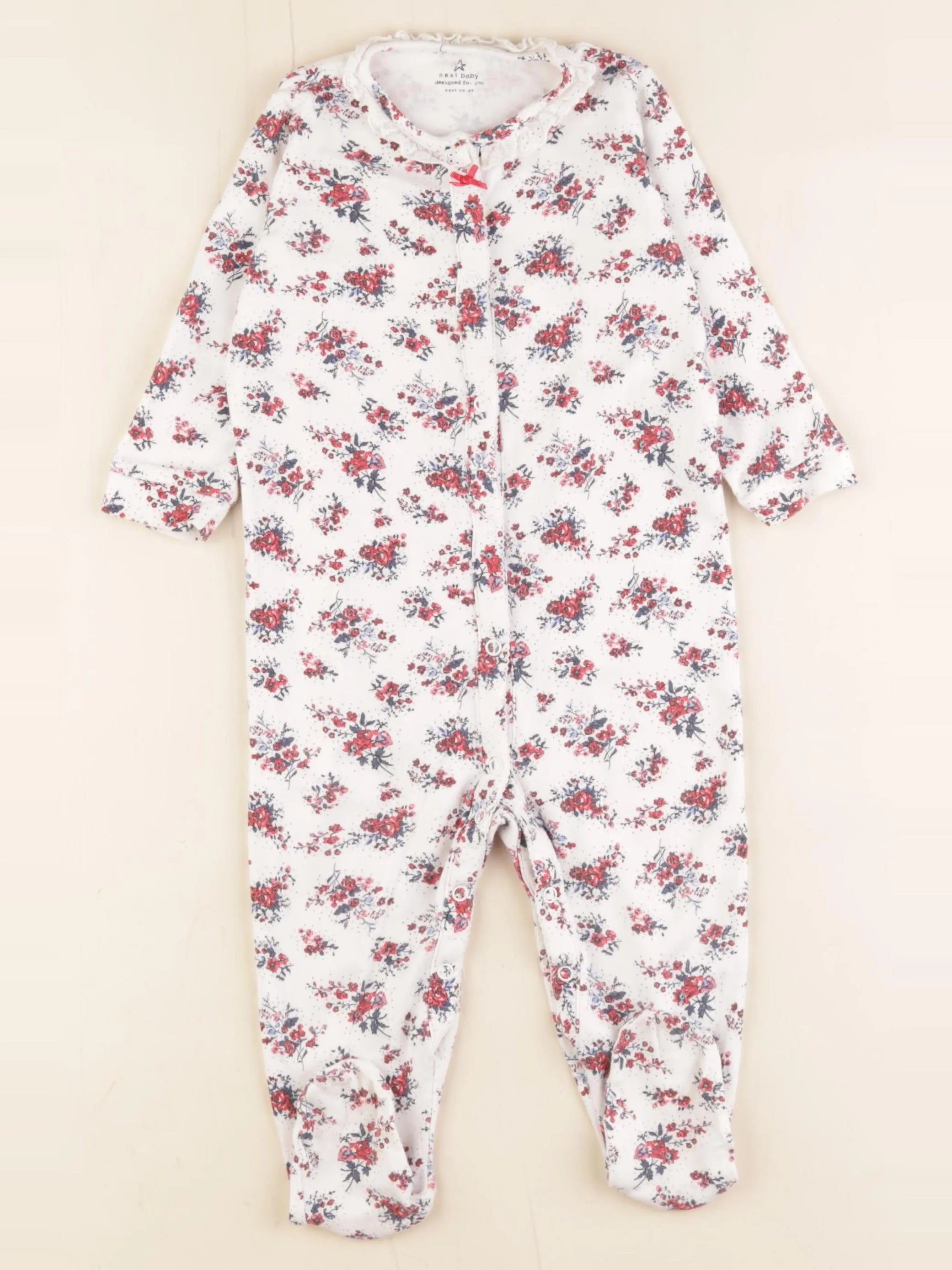 Next - pyjama coton blanc, rouge - 36 mois
