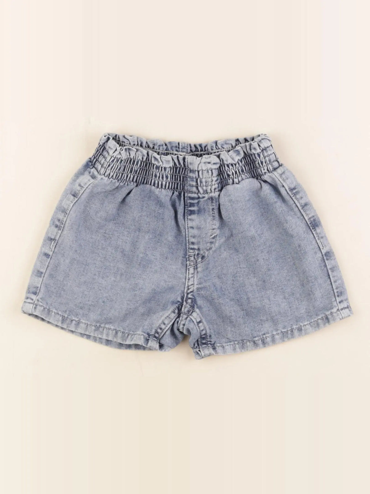 H&M - short bleu - 18/24 mois