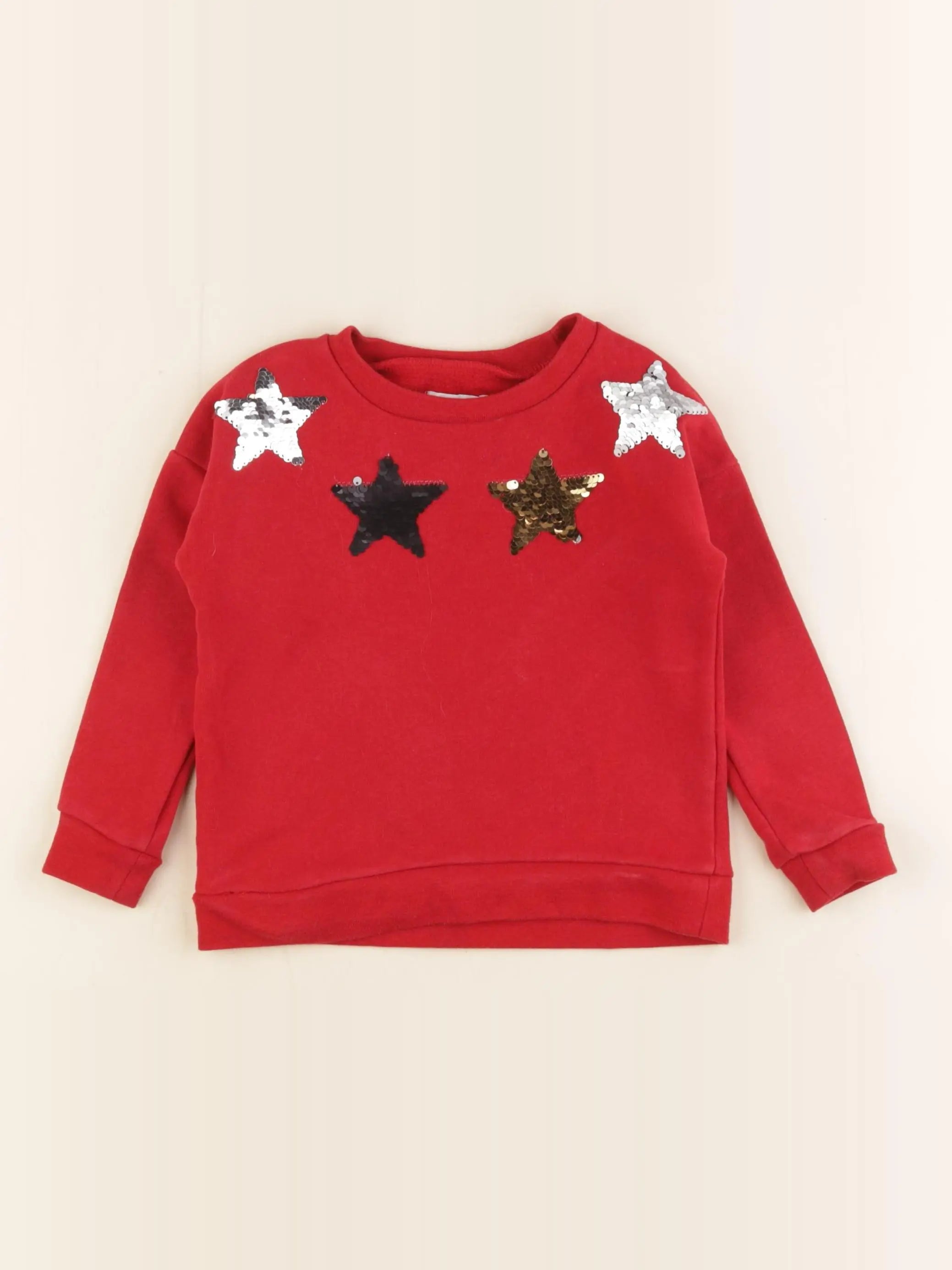 Vertbaudet - sweat rouge - 3 ans