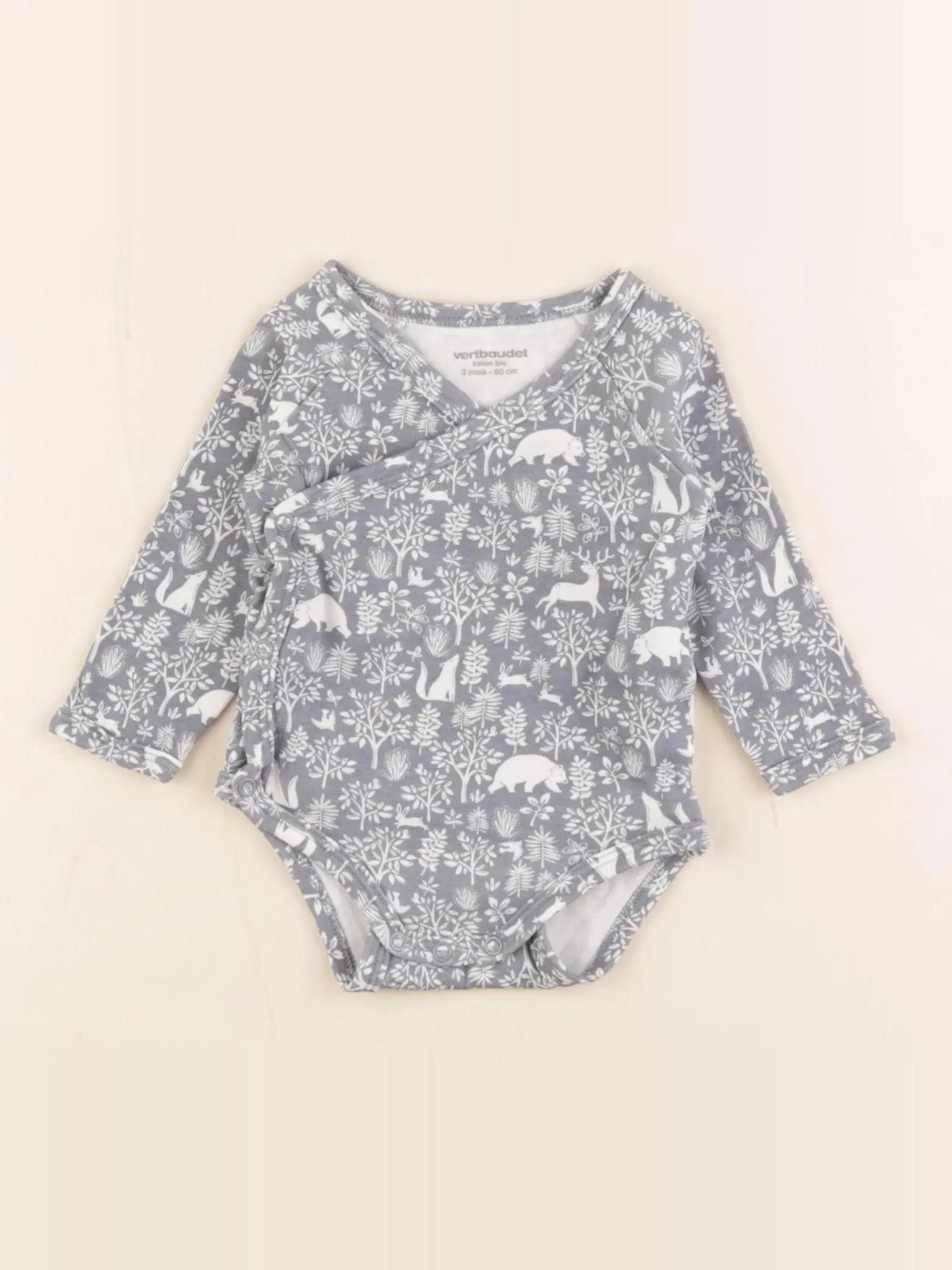 Vertbaudet - body bleu - 3 mois