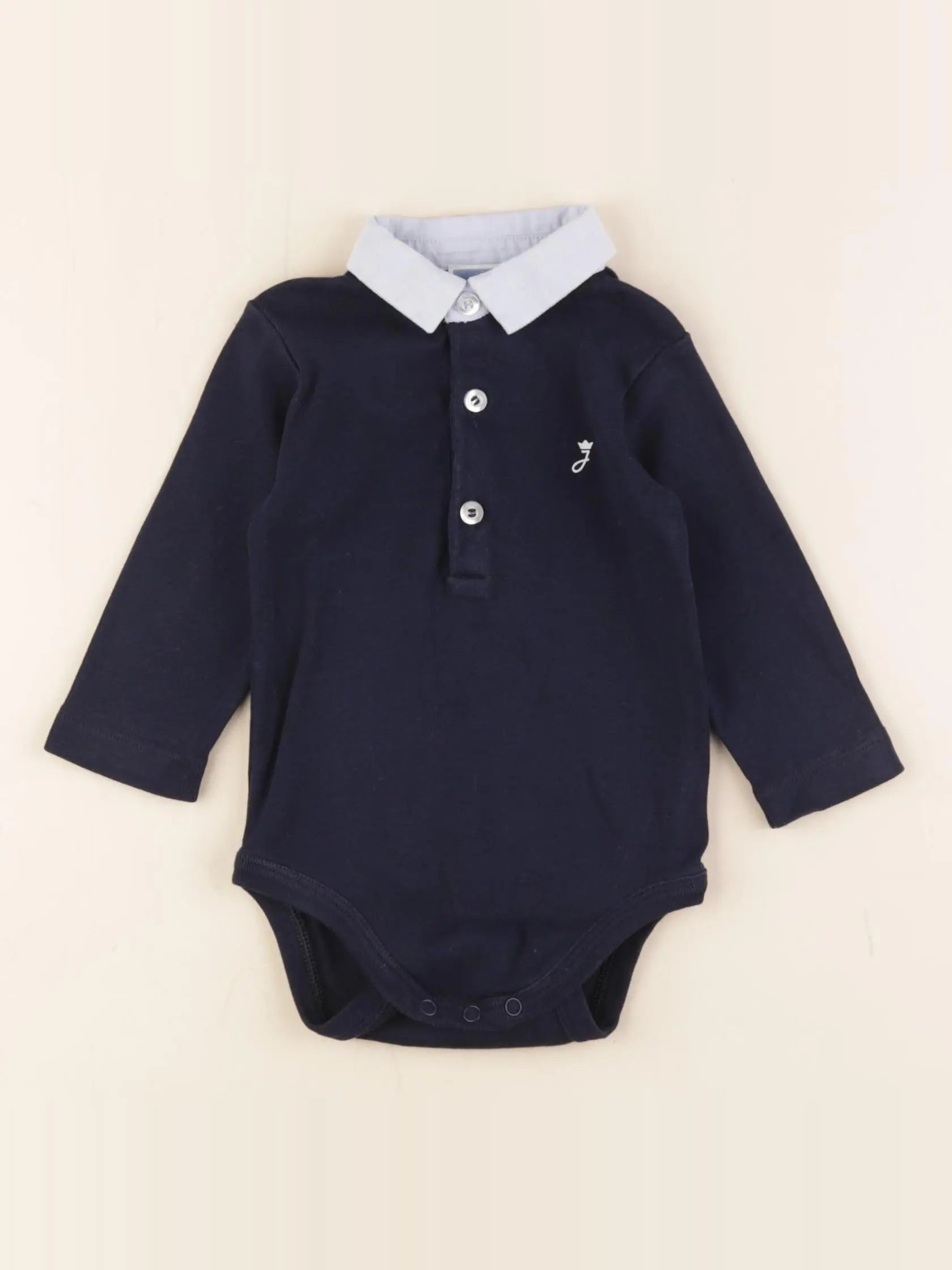 Jacadi - body à col bleu - 6 mois