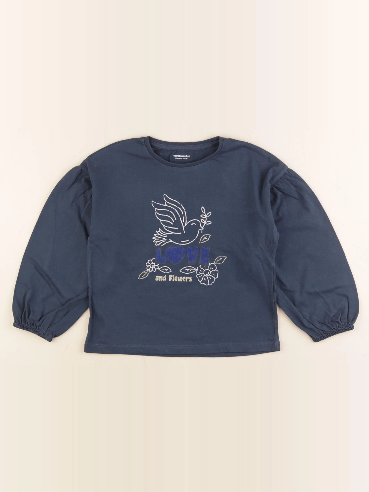 Vertbaudet - tee-shirt bleu - 6 ans