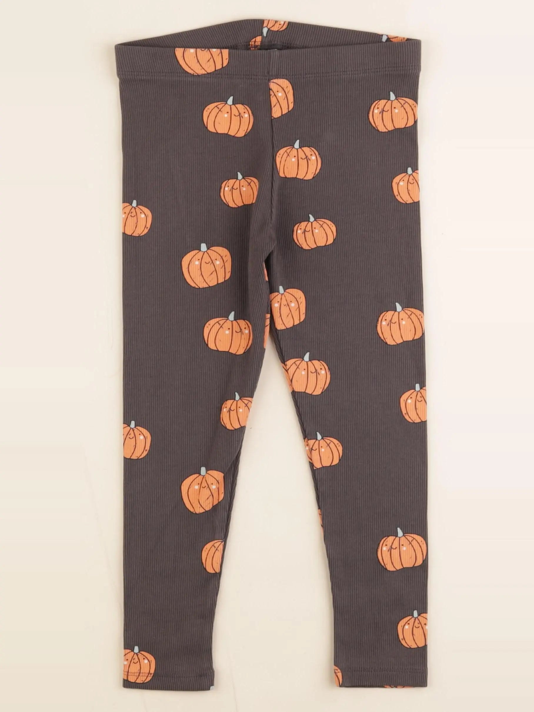 Next - legging gris, orange - 5/6 ans