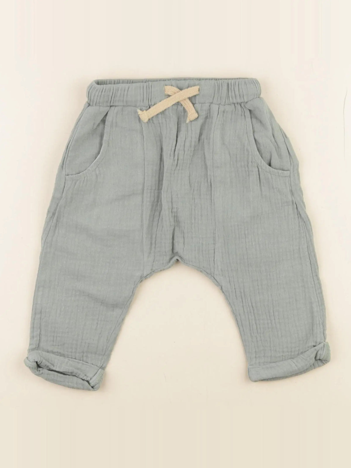 Vertbaudet - sarouel vert - 9 mois