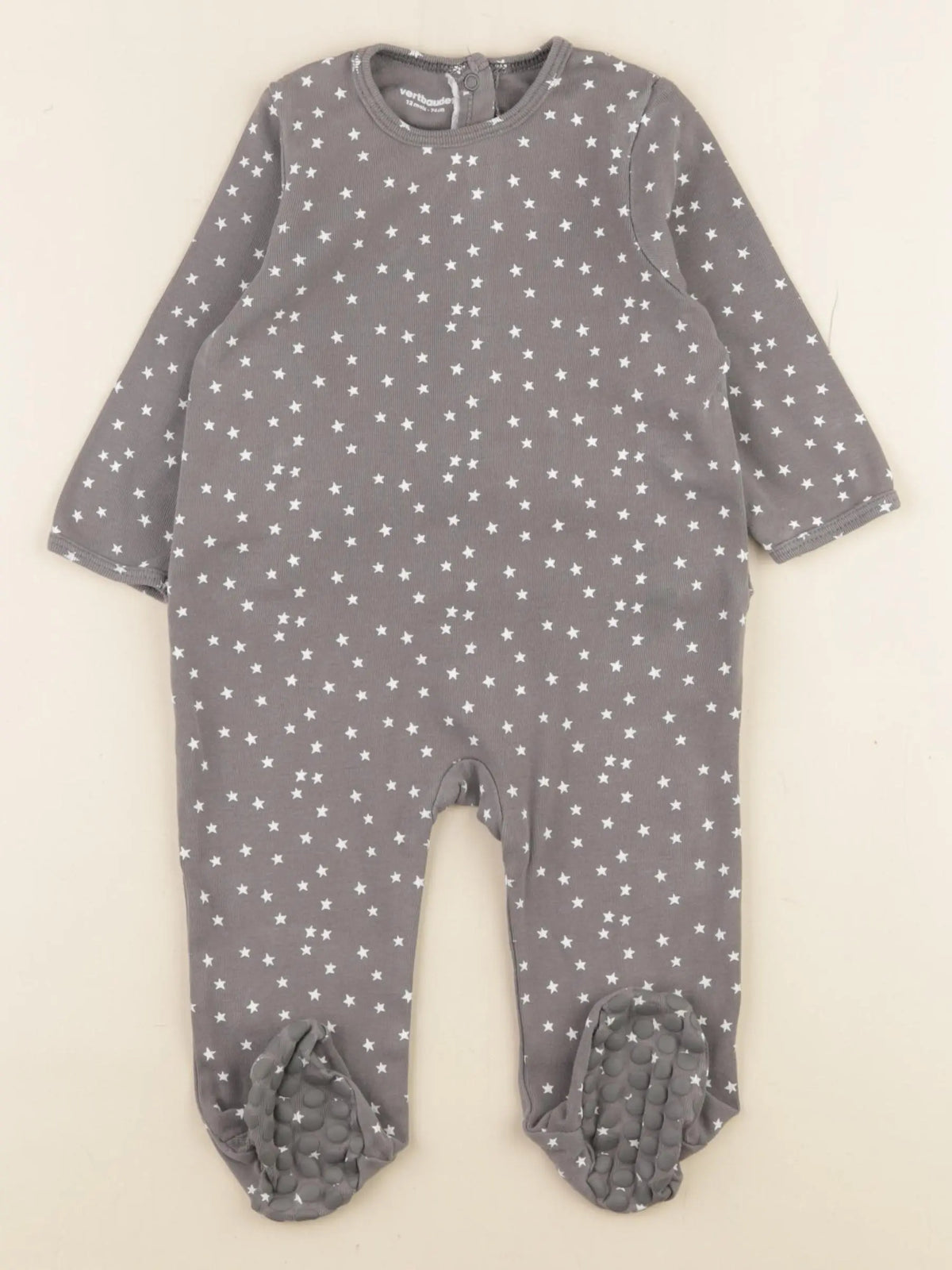 Vertbaudet - pyjama coton gris - 12 mois