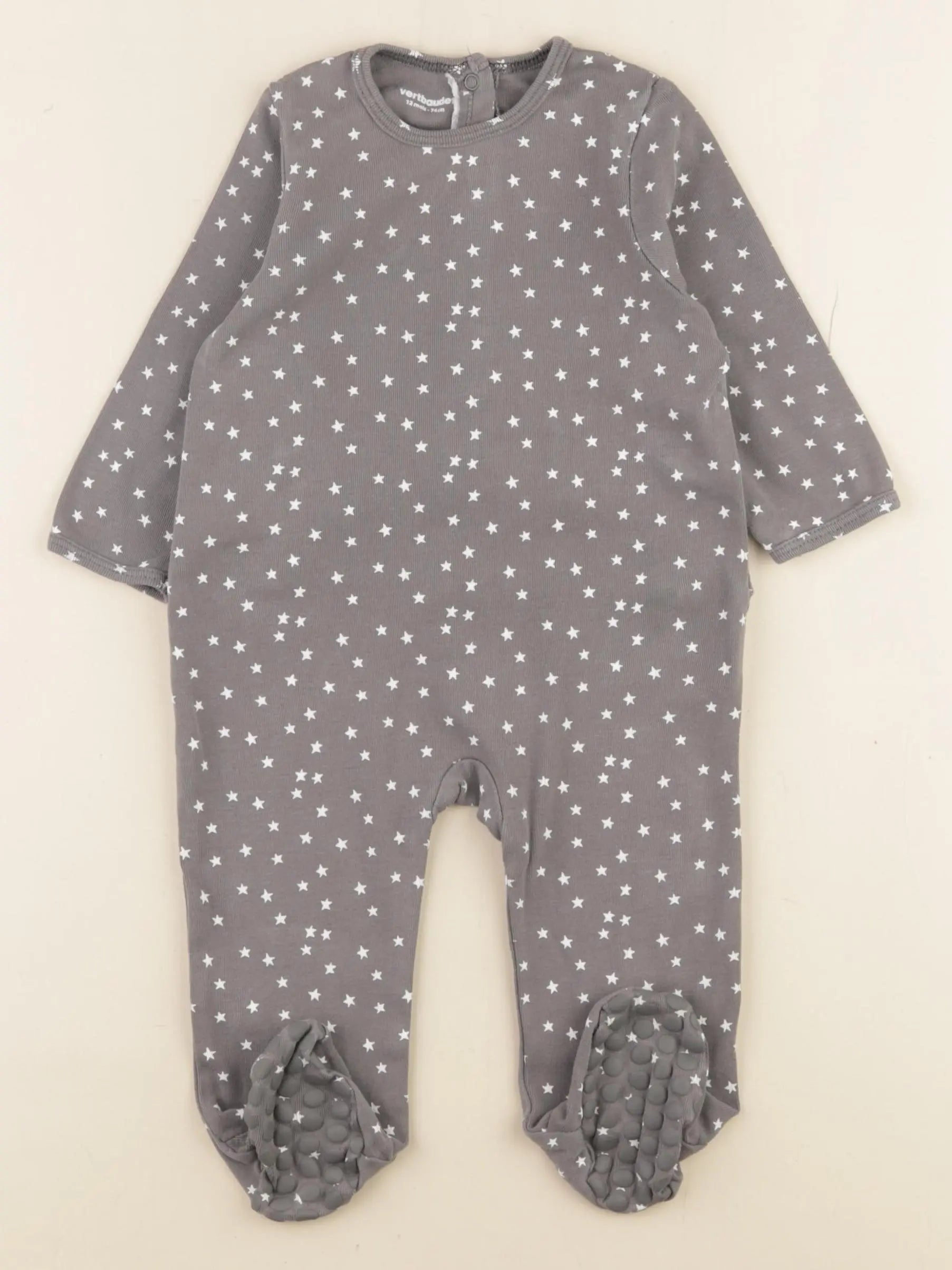 Vertbaudet - pyjama coton gris - 12 mois
