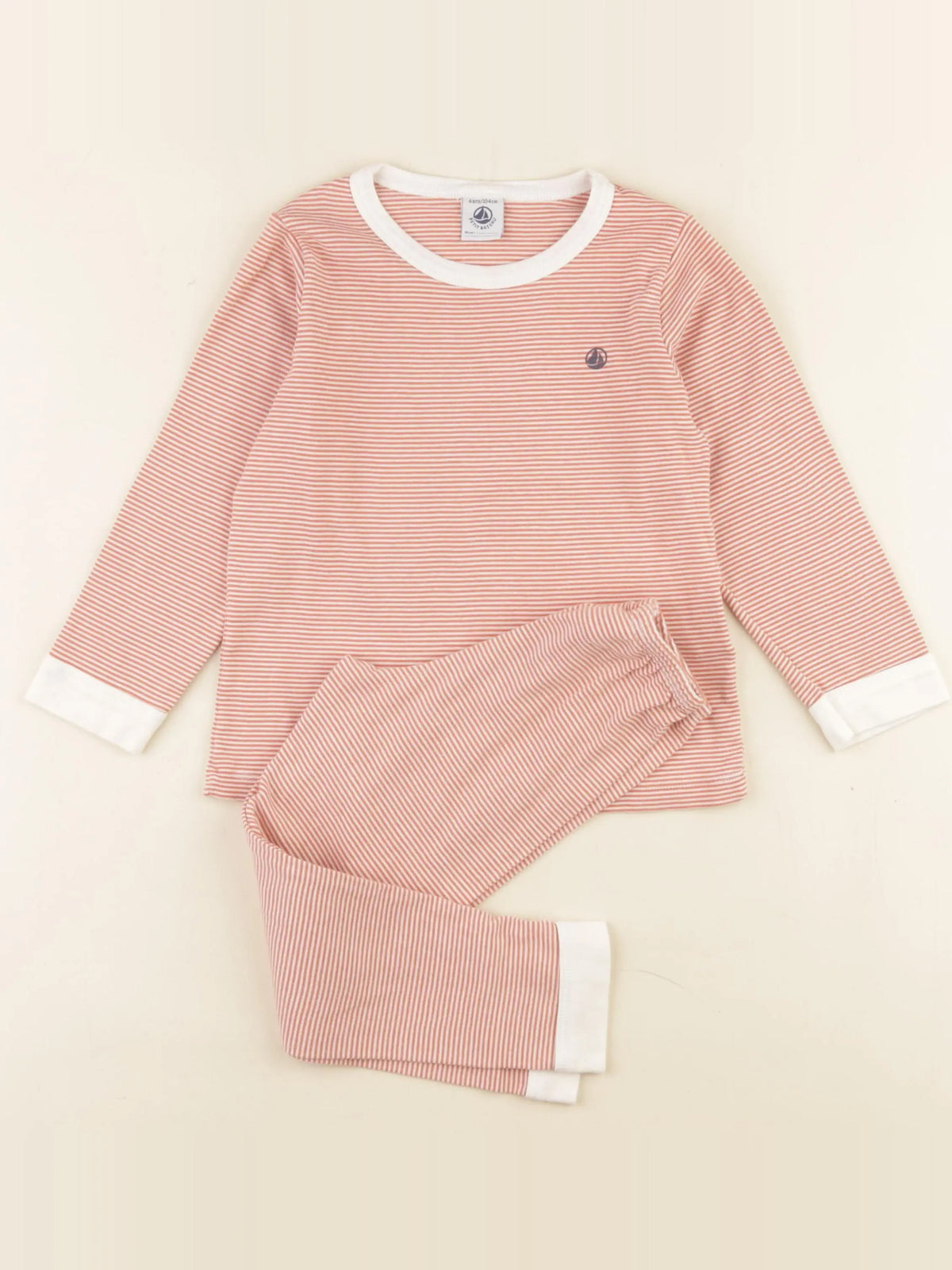 Petit Bateau - pyjama coton orange - 4 ans