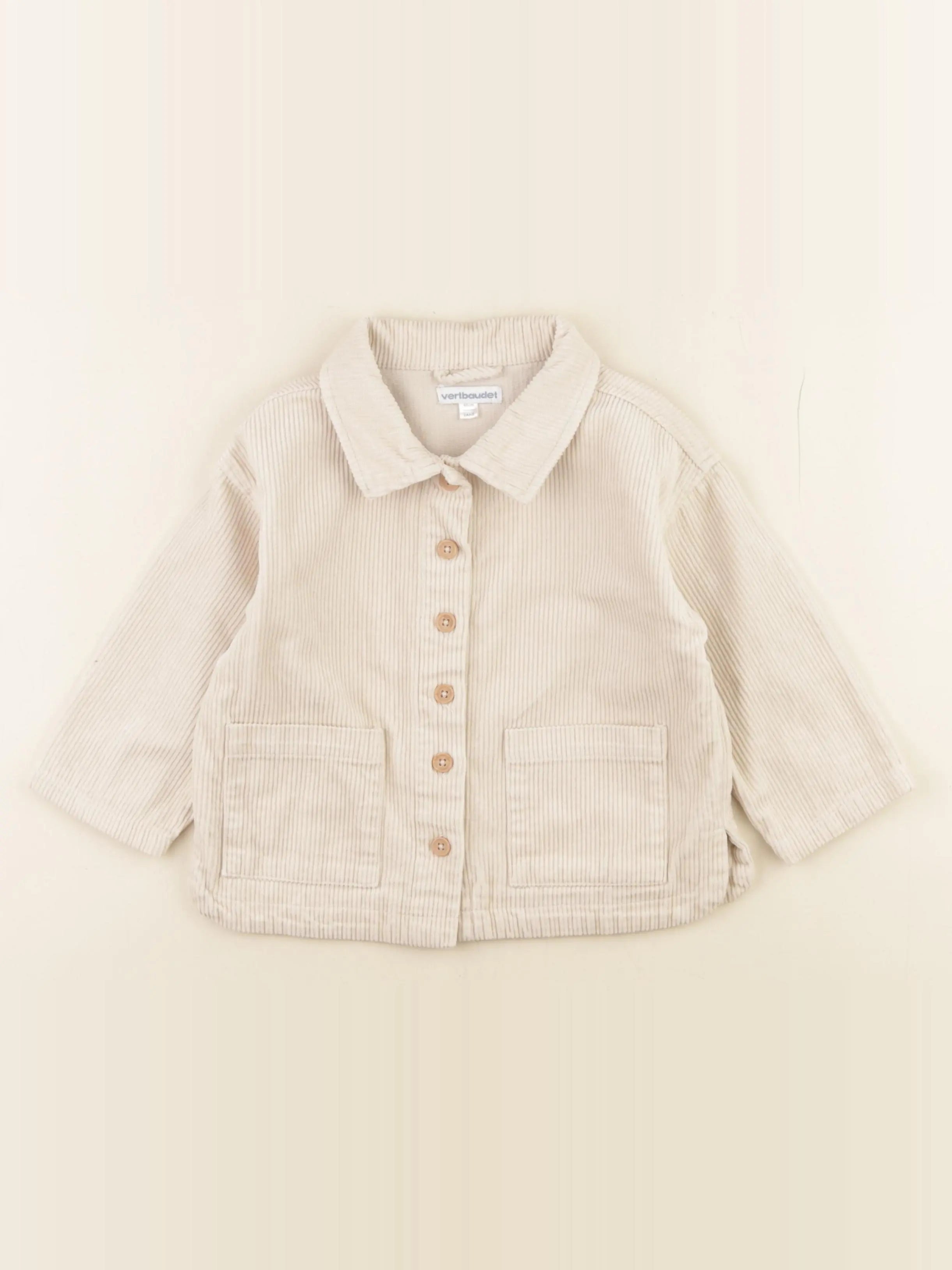 Vertbaudet - chemise beige - 2 ans