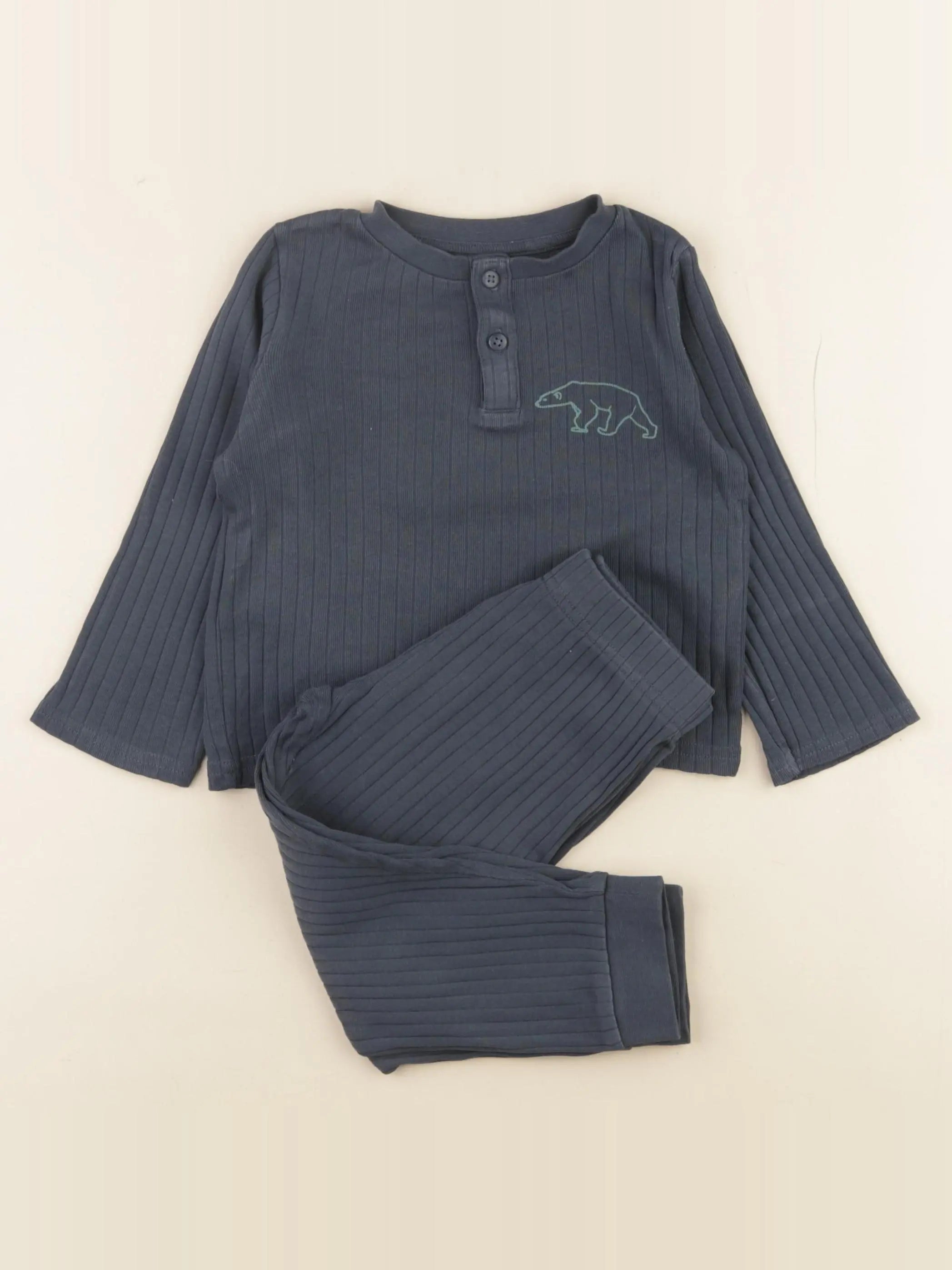 Vertbaudet - pyjama coton bleu - 3 ans
